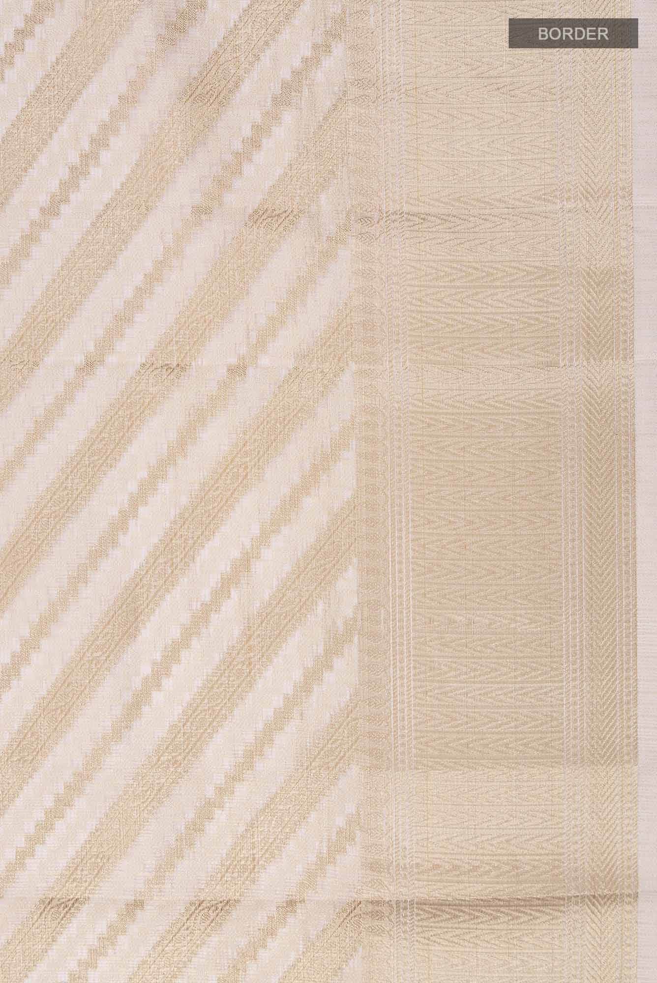 Beige Blended Kota Cotton Saree