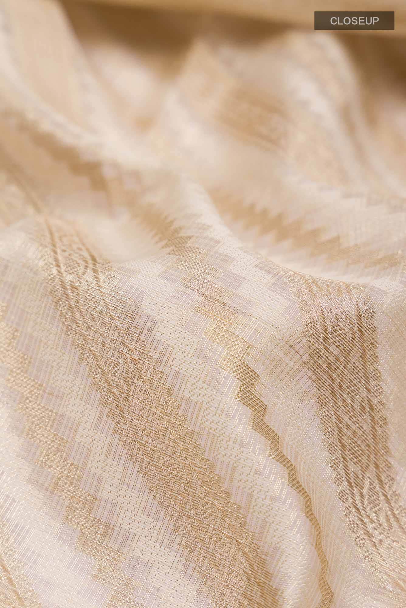 Beige Blended Kota Cotton Saree