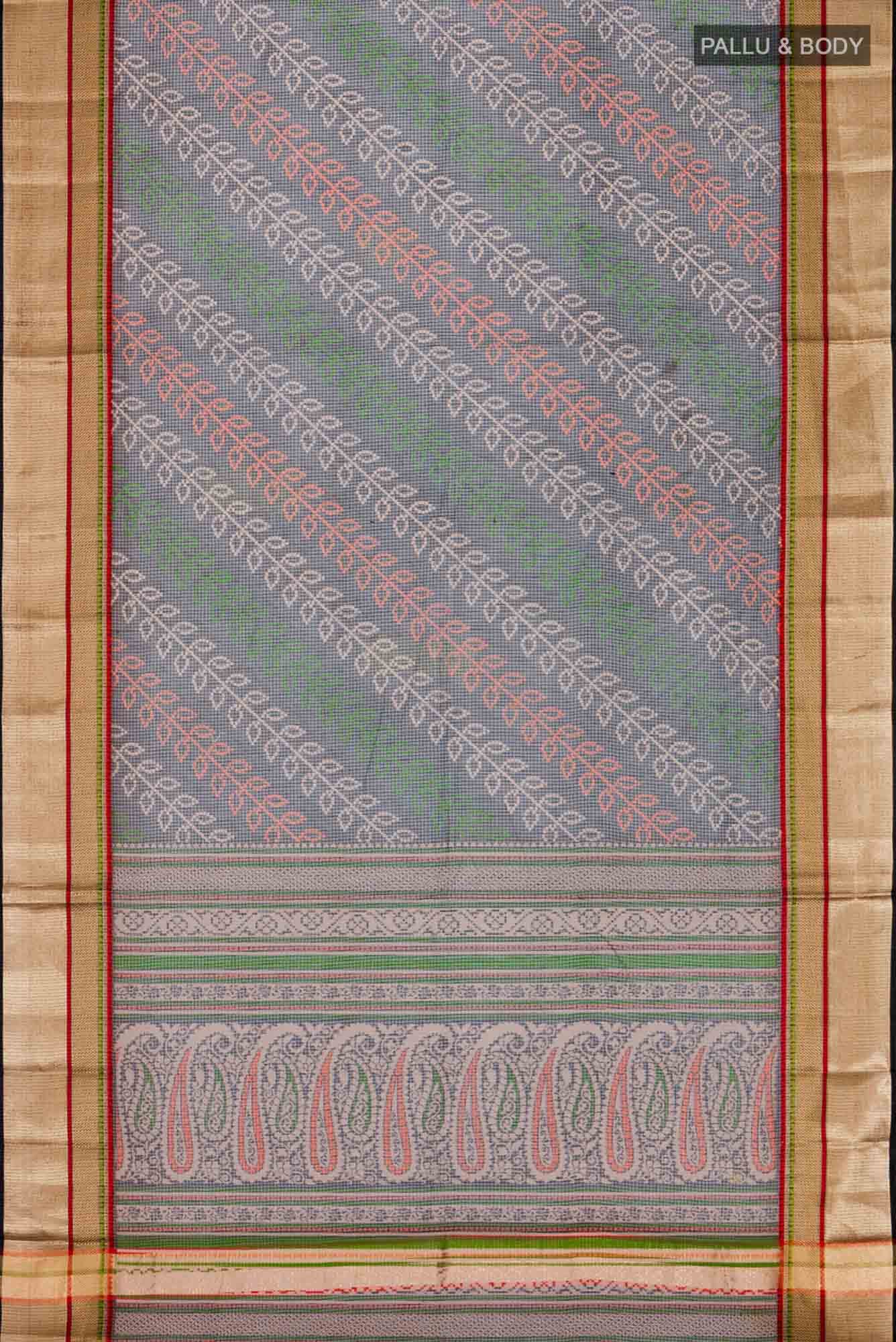 Black Blended Kota Cotton Saree