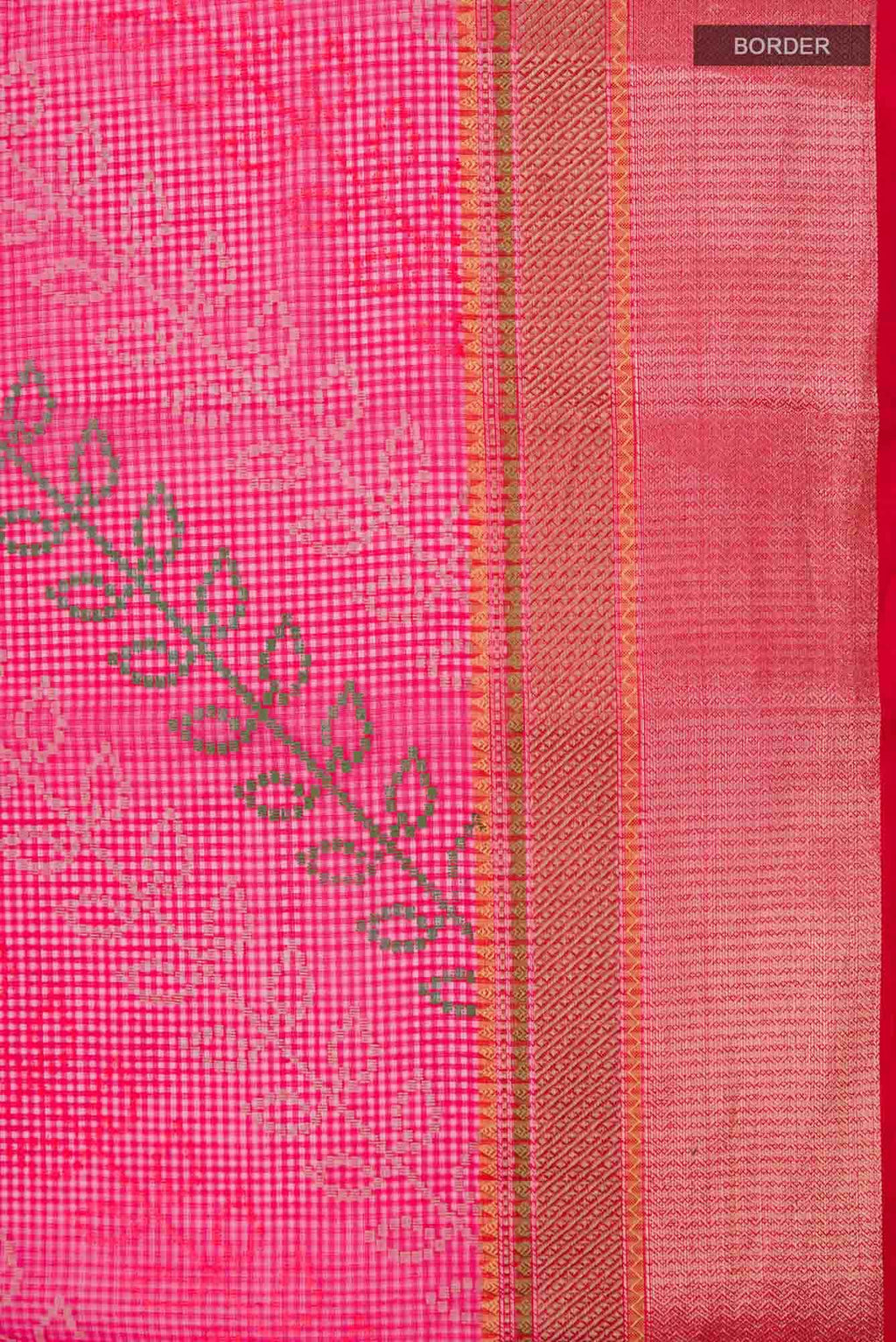 Red Blended Kota Cotton Saree