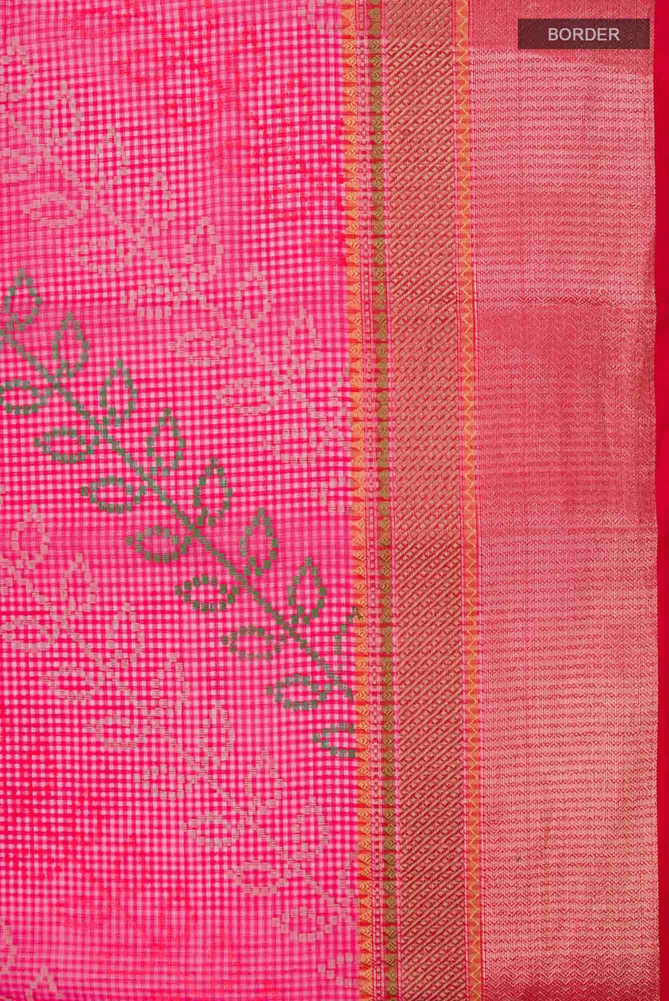Red Blended Kota Cotton Saree