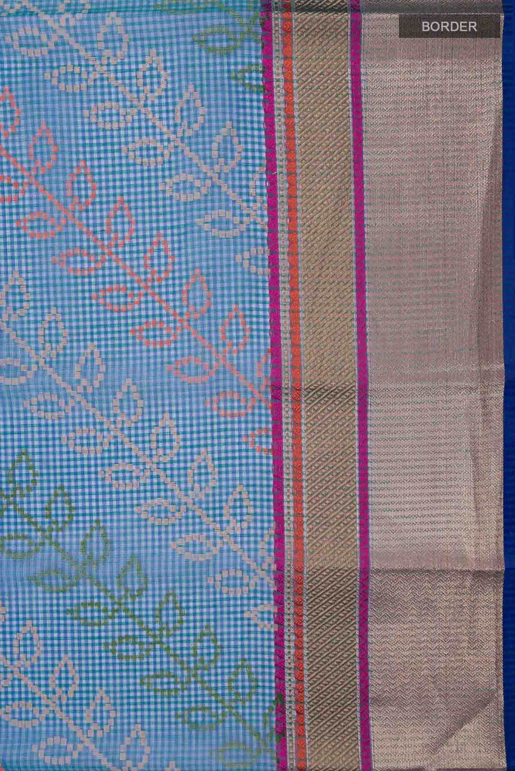 Blue Blended Kota Cotton Saree