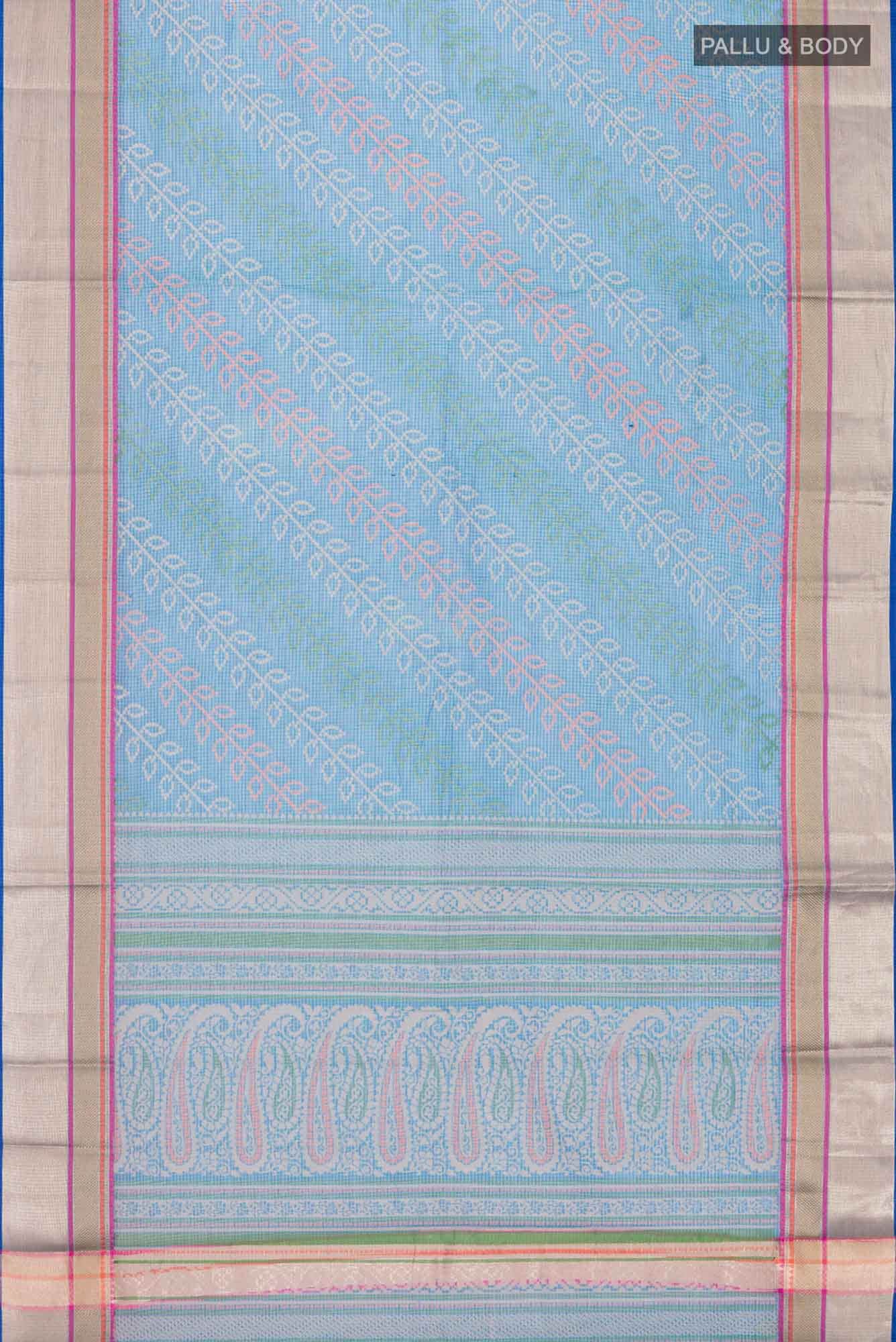 Blue Blended Kota Cotton Saree