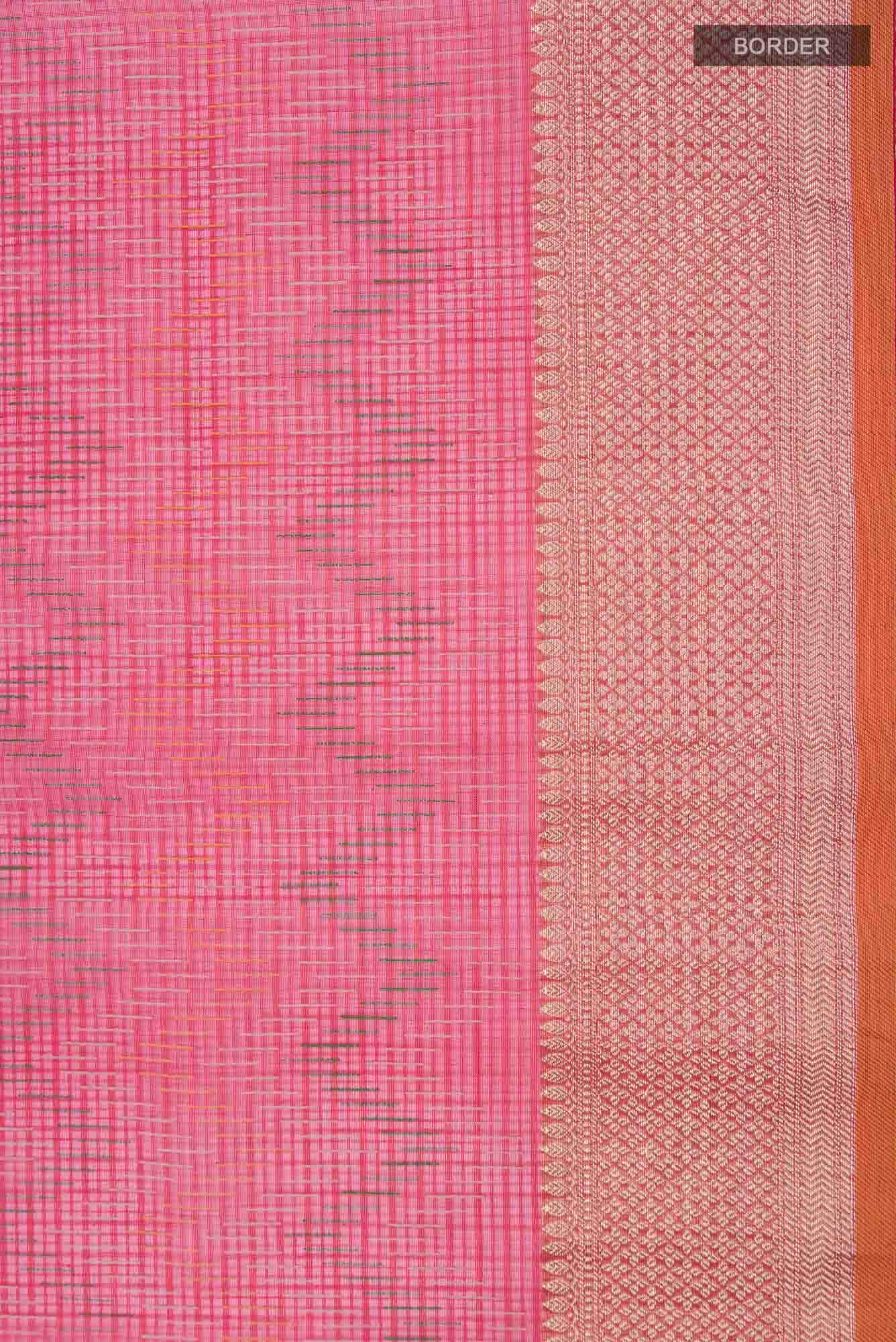 Red Blended Kota Cotton Saree