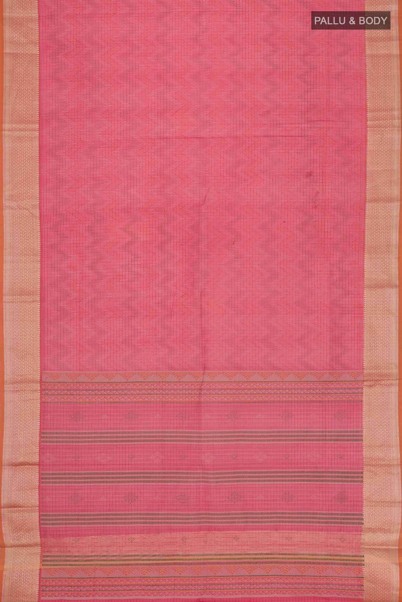 Red Blended Kota Cotton Saree