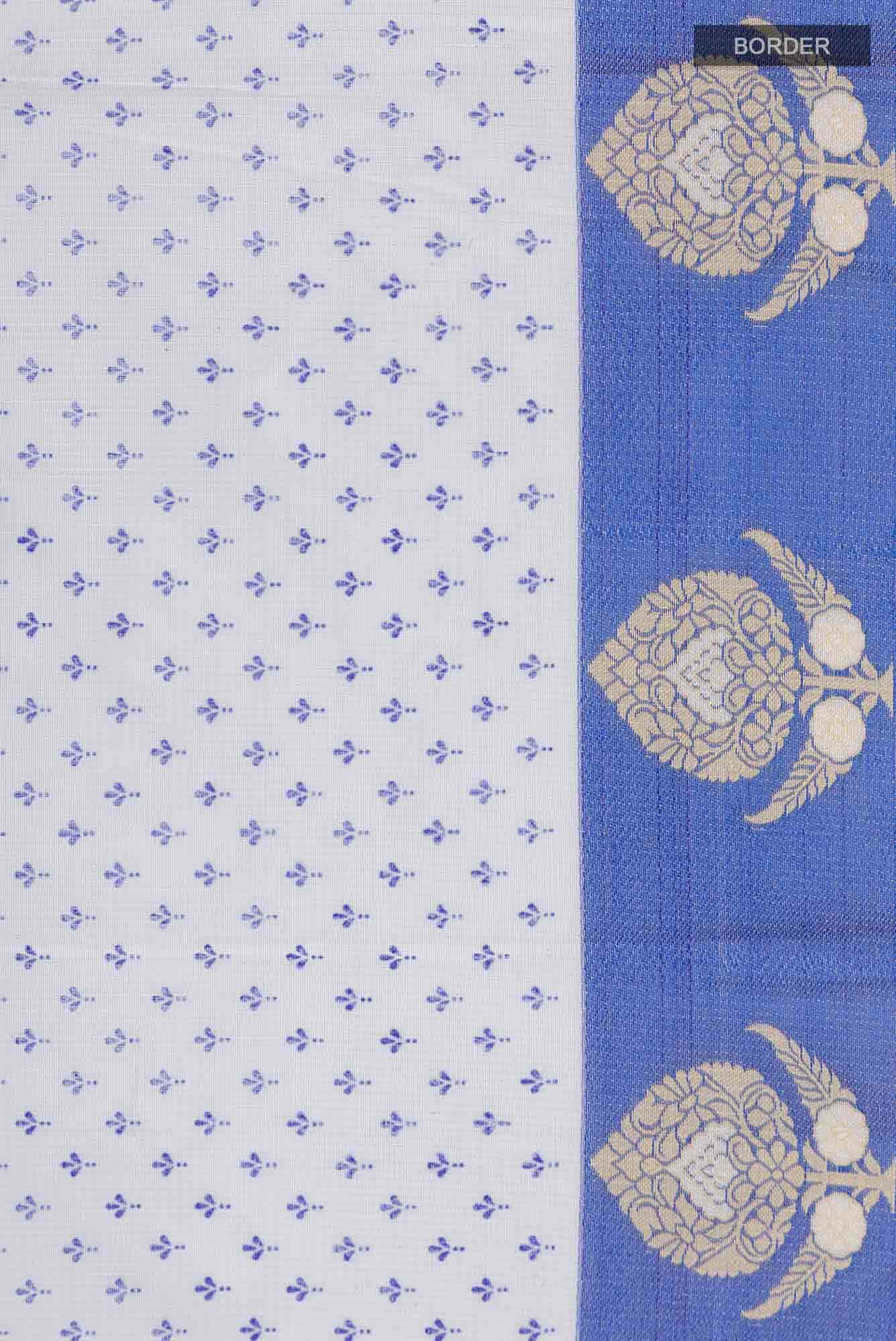 Blue Blended Kota Cotton Saree