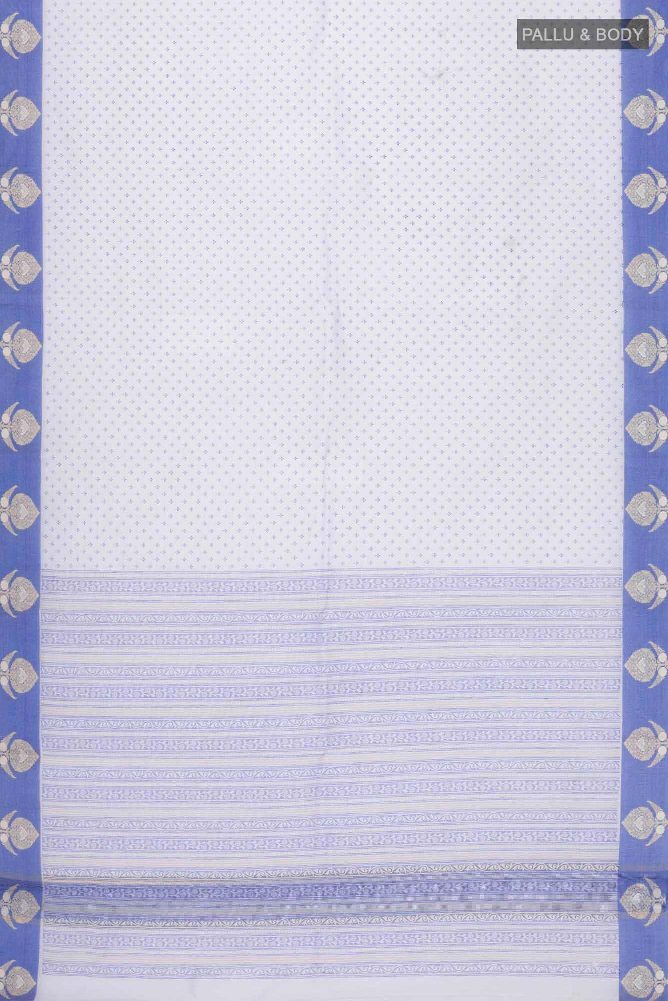 Blue Blended Kota Cotton Saree
