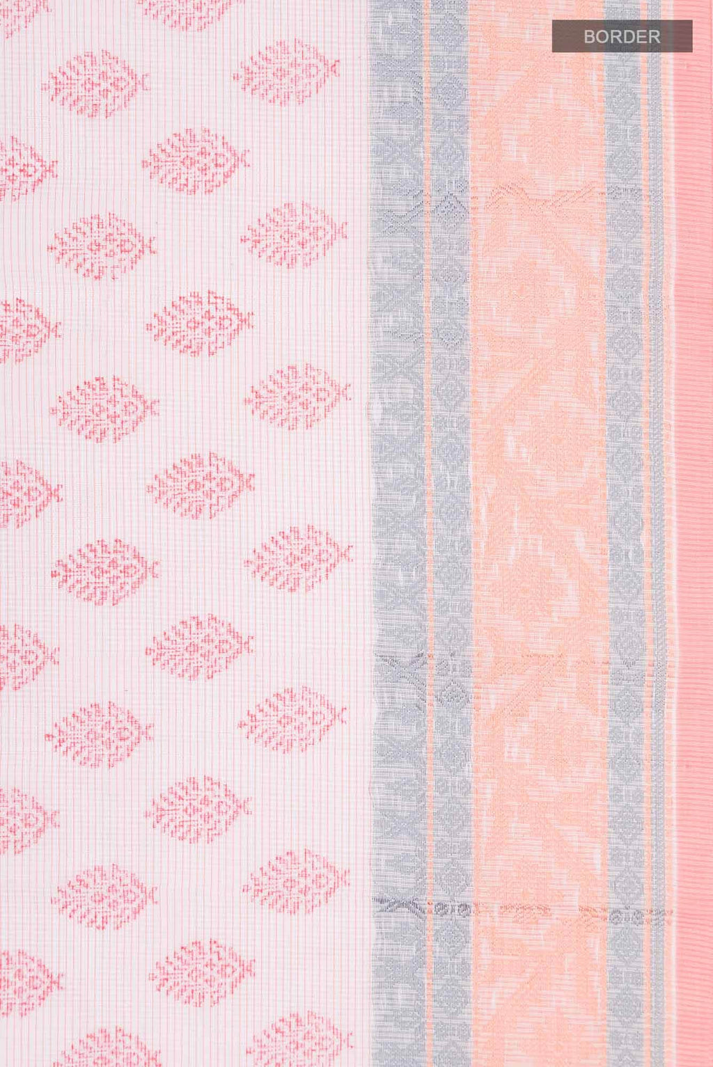 Peach Blended Kota Cotton Saree