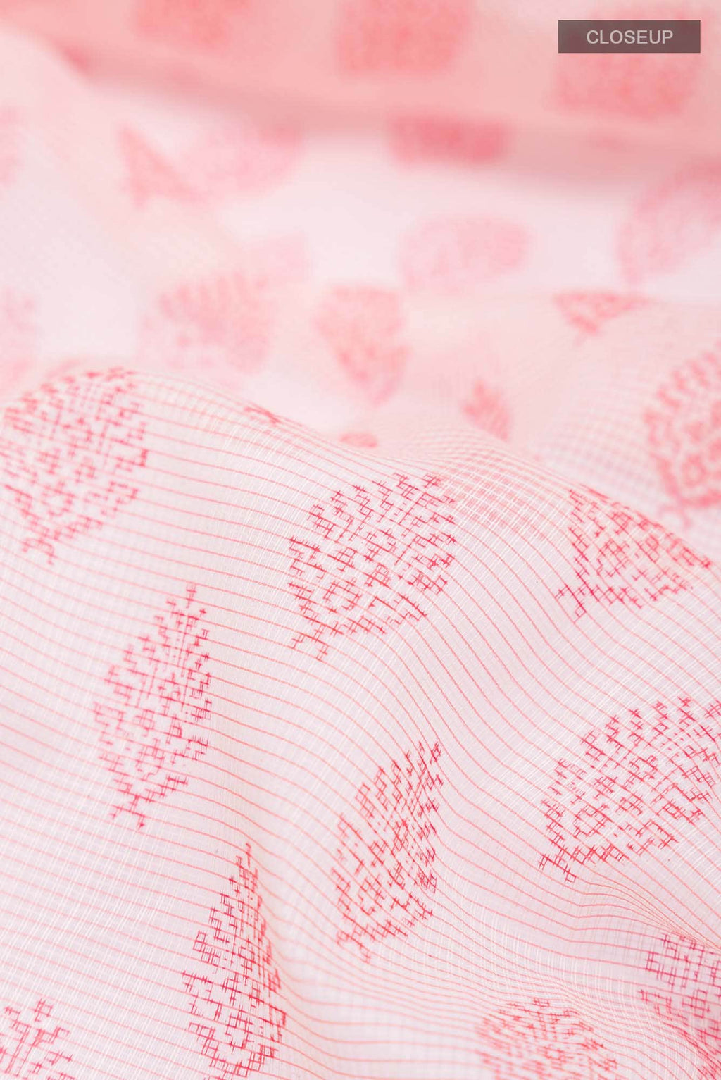 Peach Blended Kota Cotton Saree