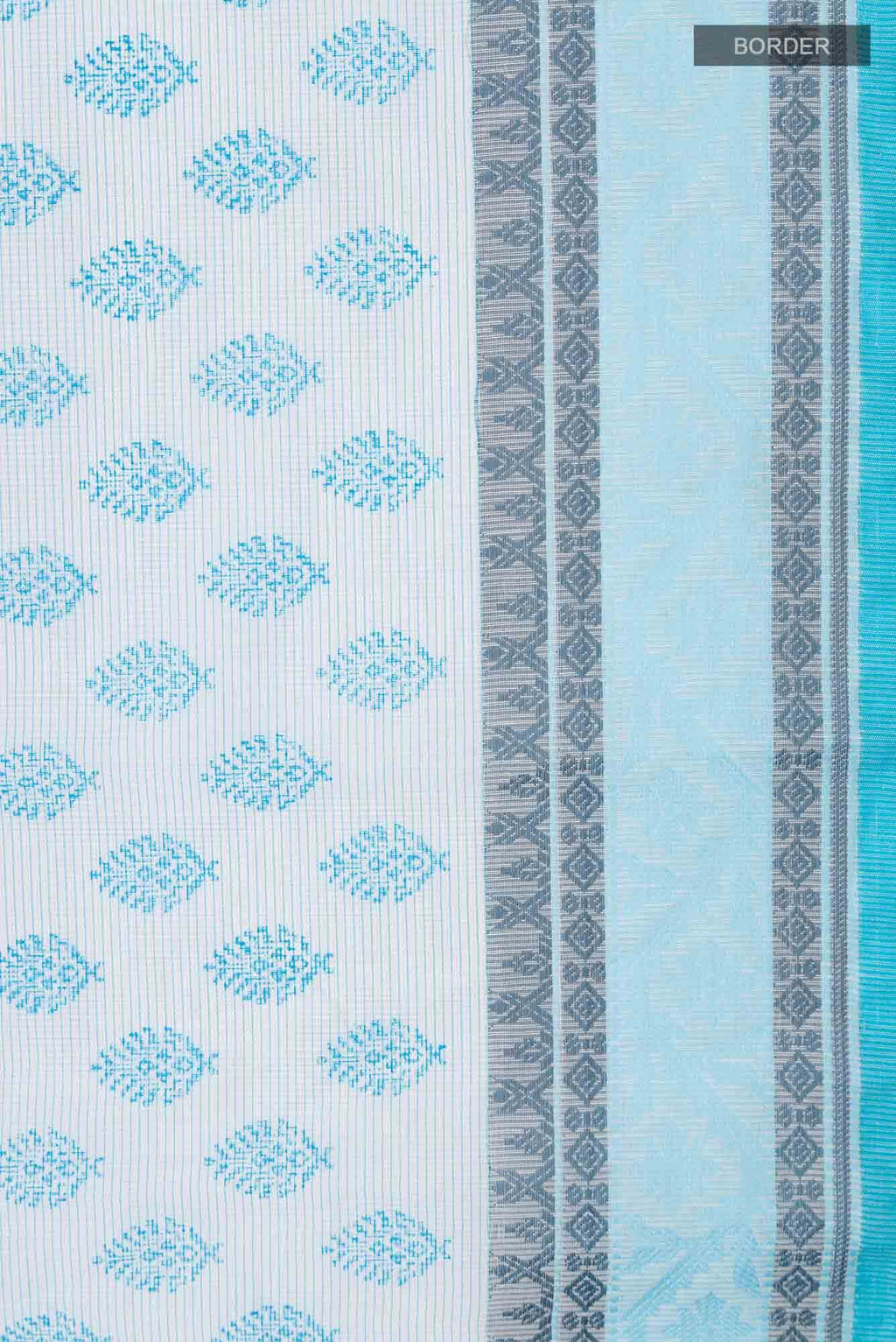 Blue Blended Kota Cotton Saree