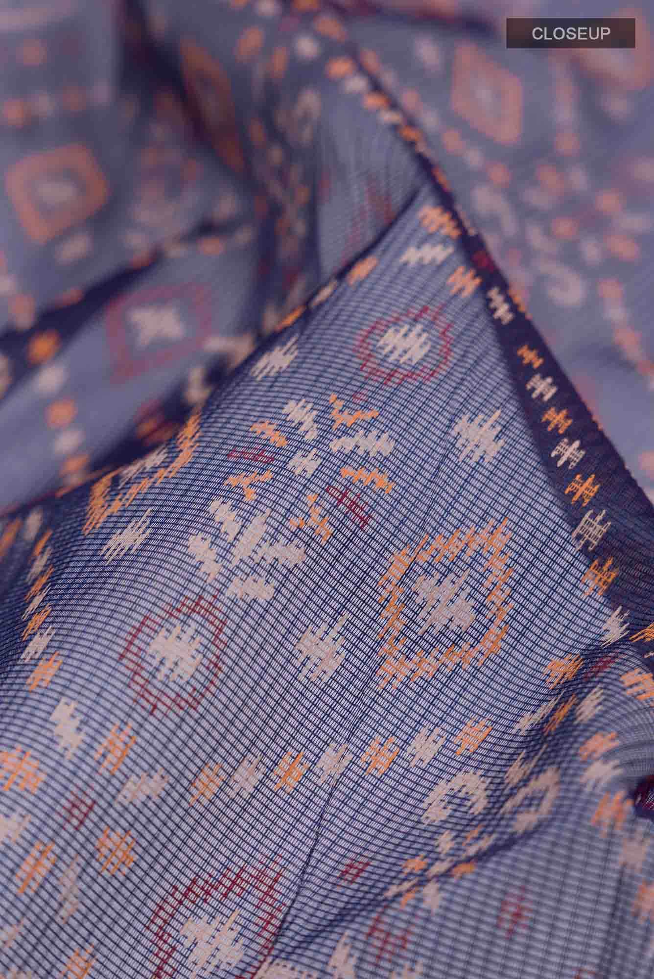 Navy Blue Blended Kota Cotton Saree