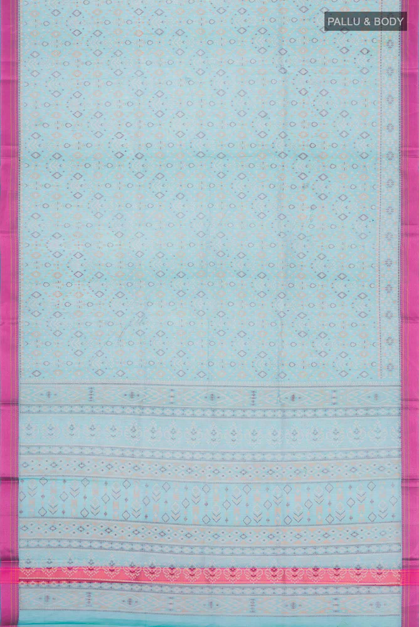 Blue Blended Kota Cotton Saree