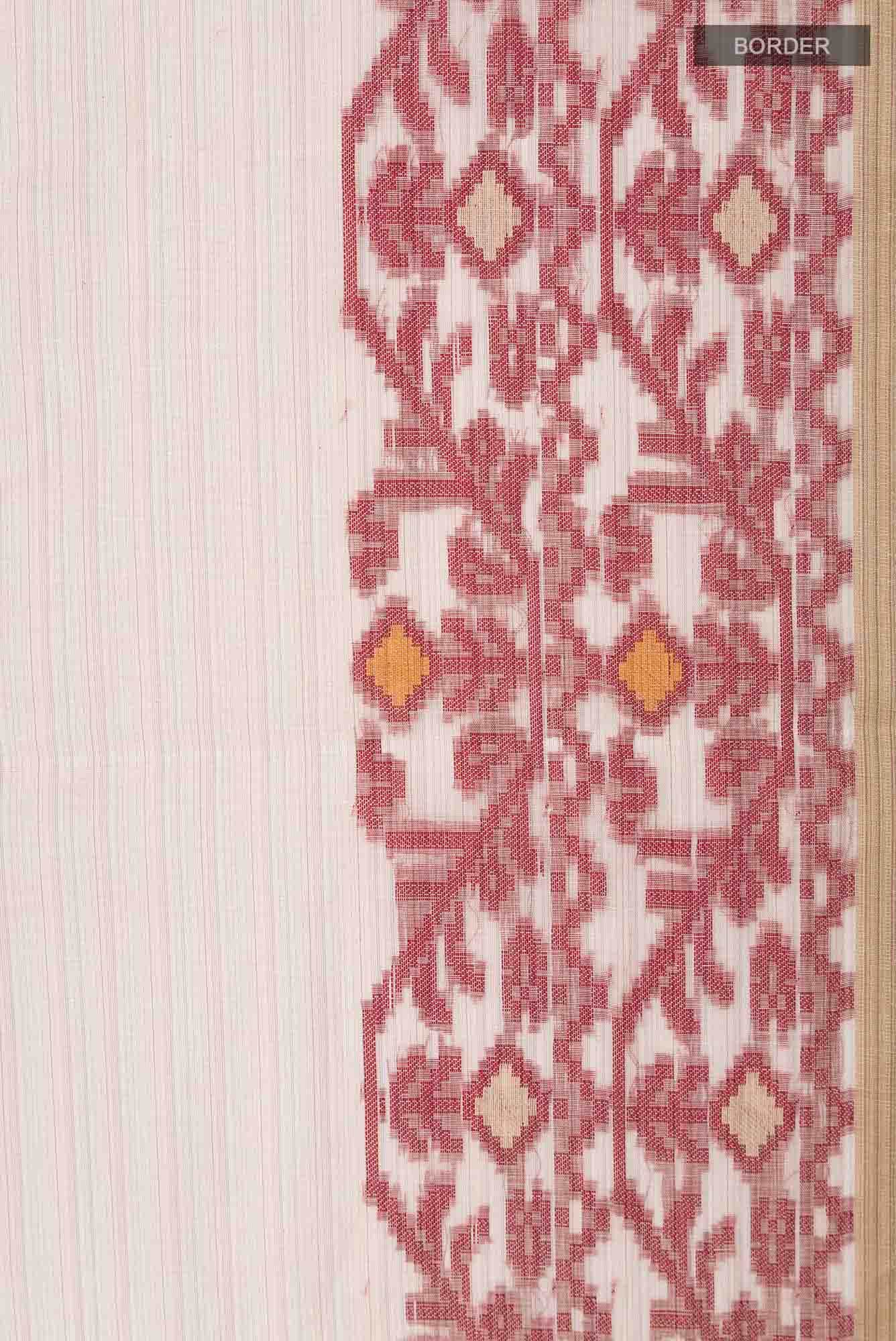 Beige Blended Silk Cotton Saree