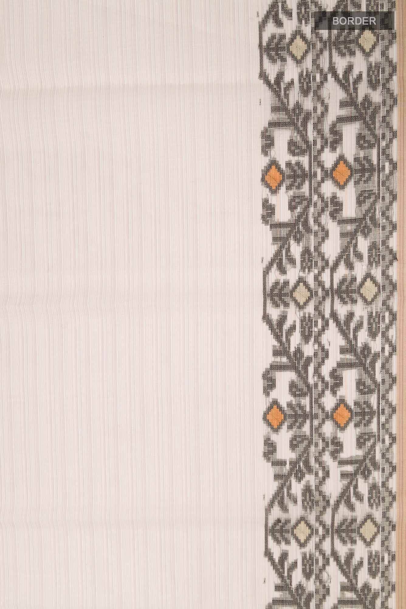 Beige Blended Silk Cotton Saree