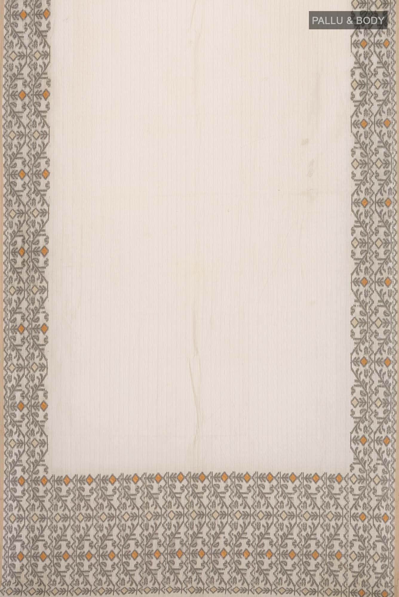 Beige Blended Silk Cotton Saree