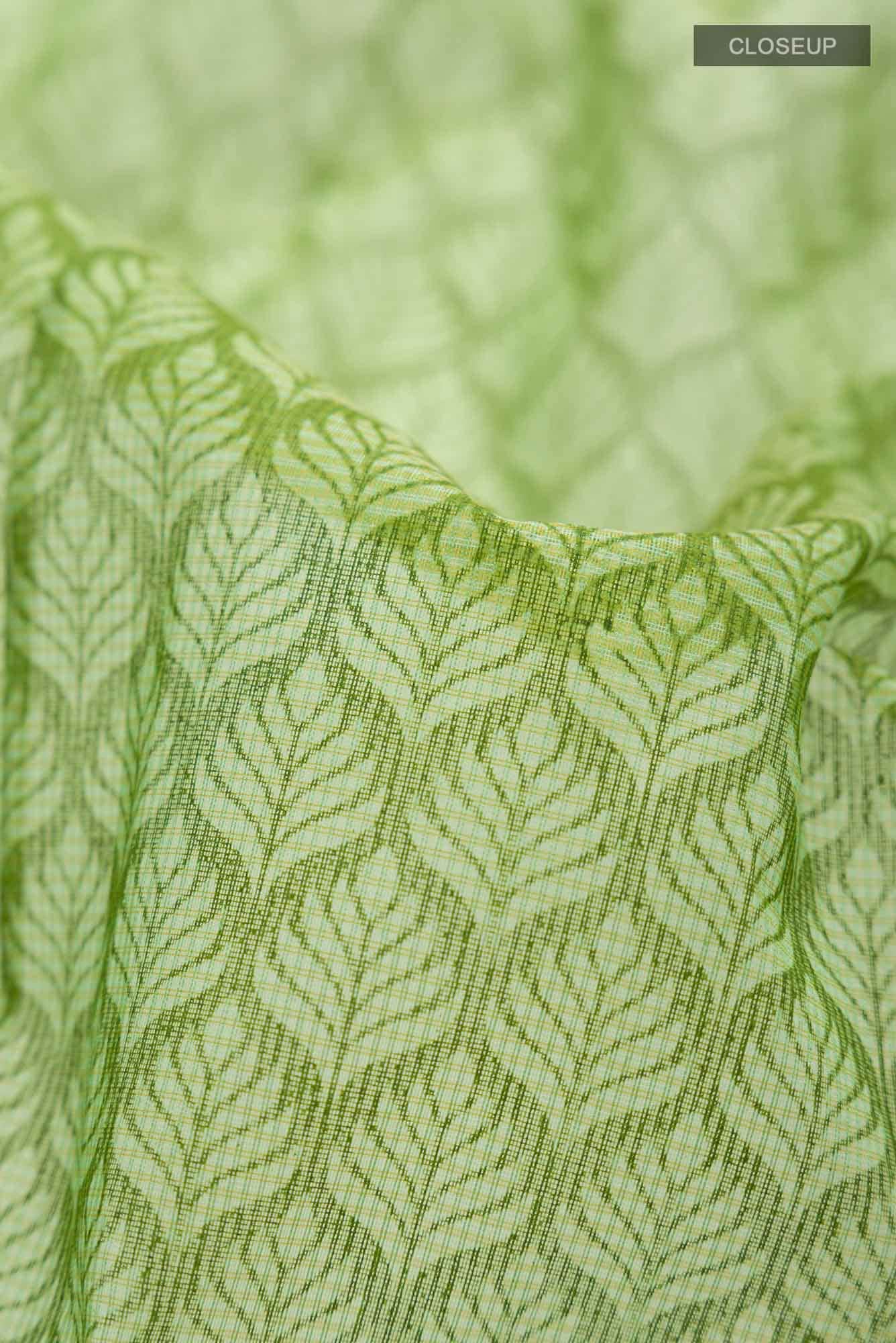 Green Blended Kota Cotton Saree