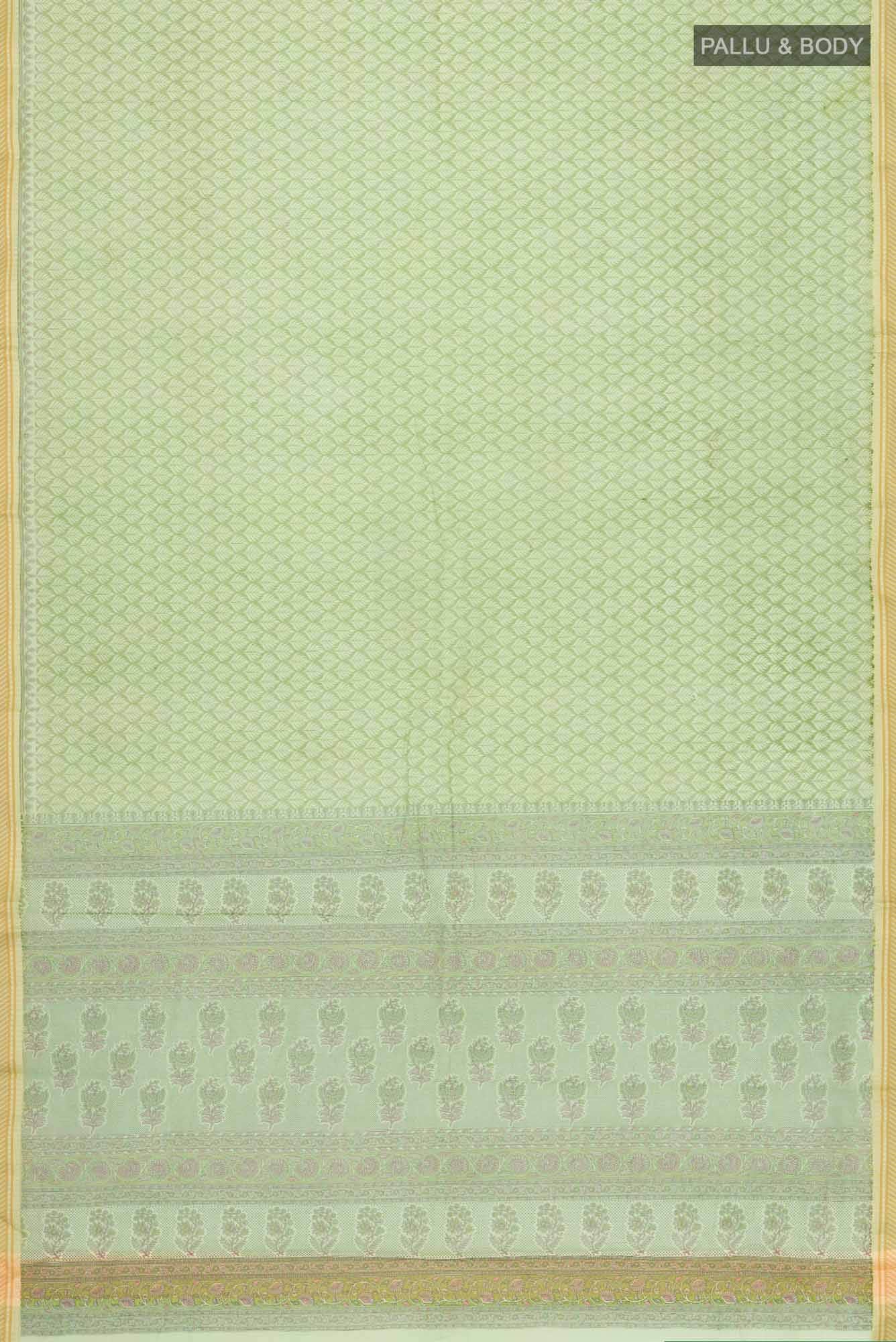 Green Blended Kota Cotton Saree
