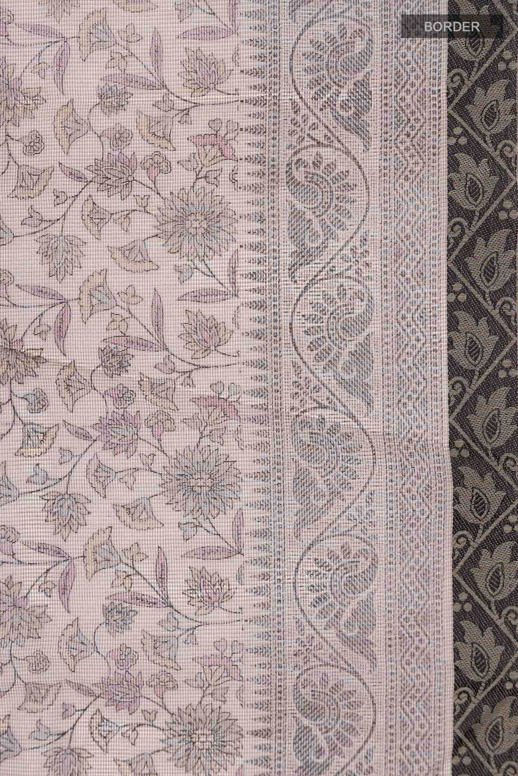 Brown Blended Kota Cotton Saree