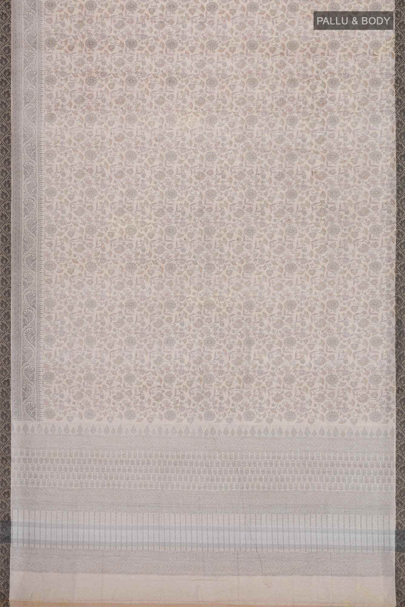 Brown Blended Kota Cotton Saree