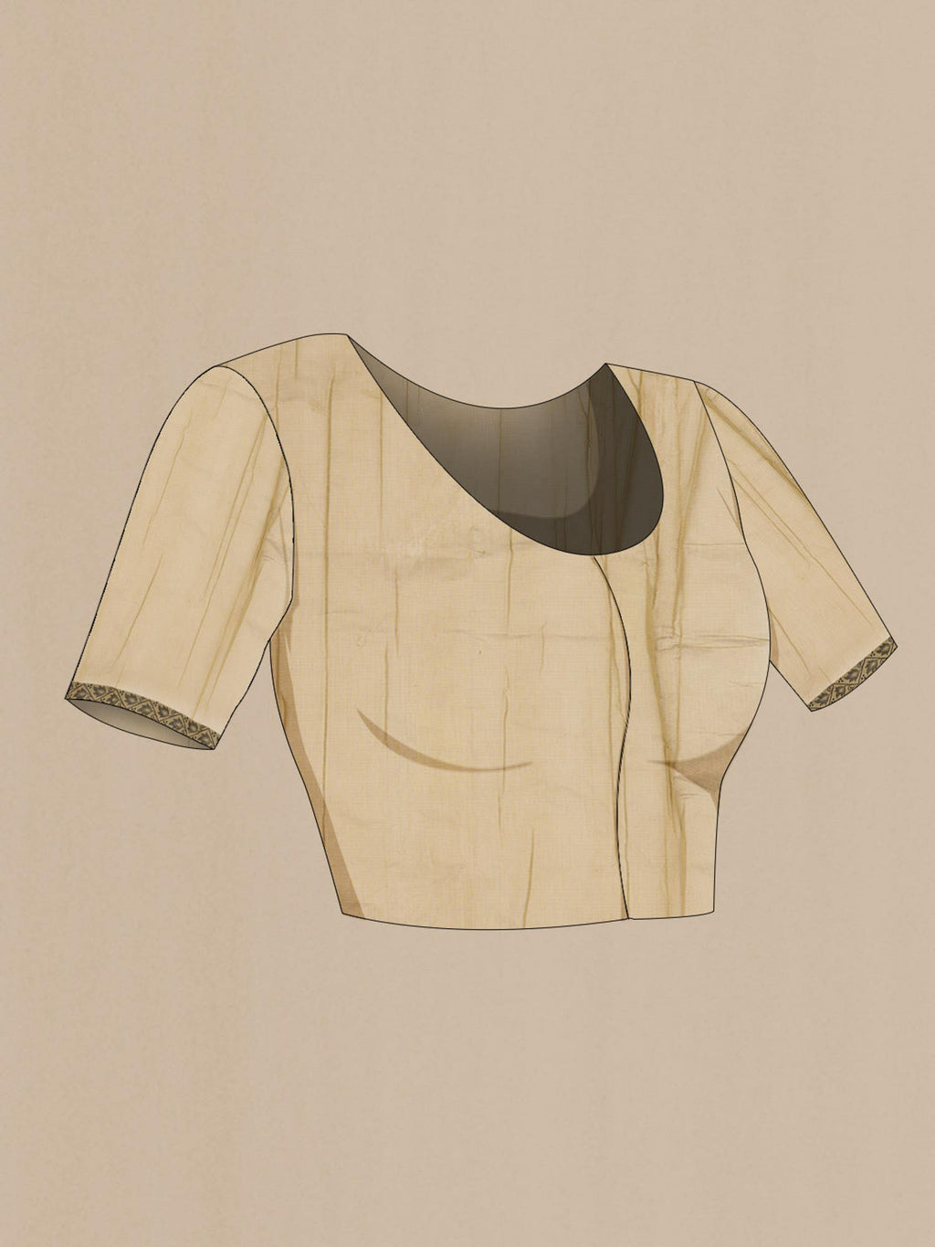 Brown Blended Kota Cotton Saree