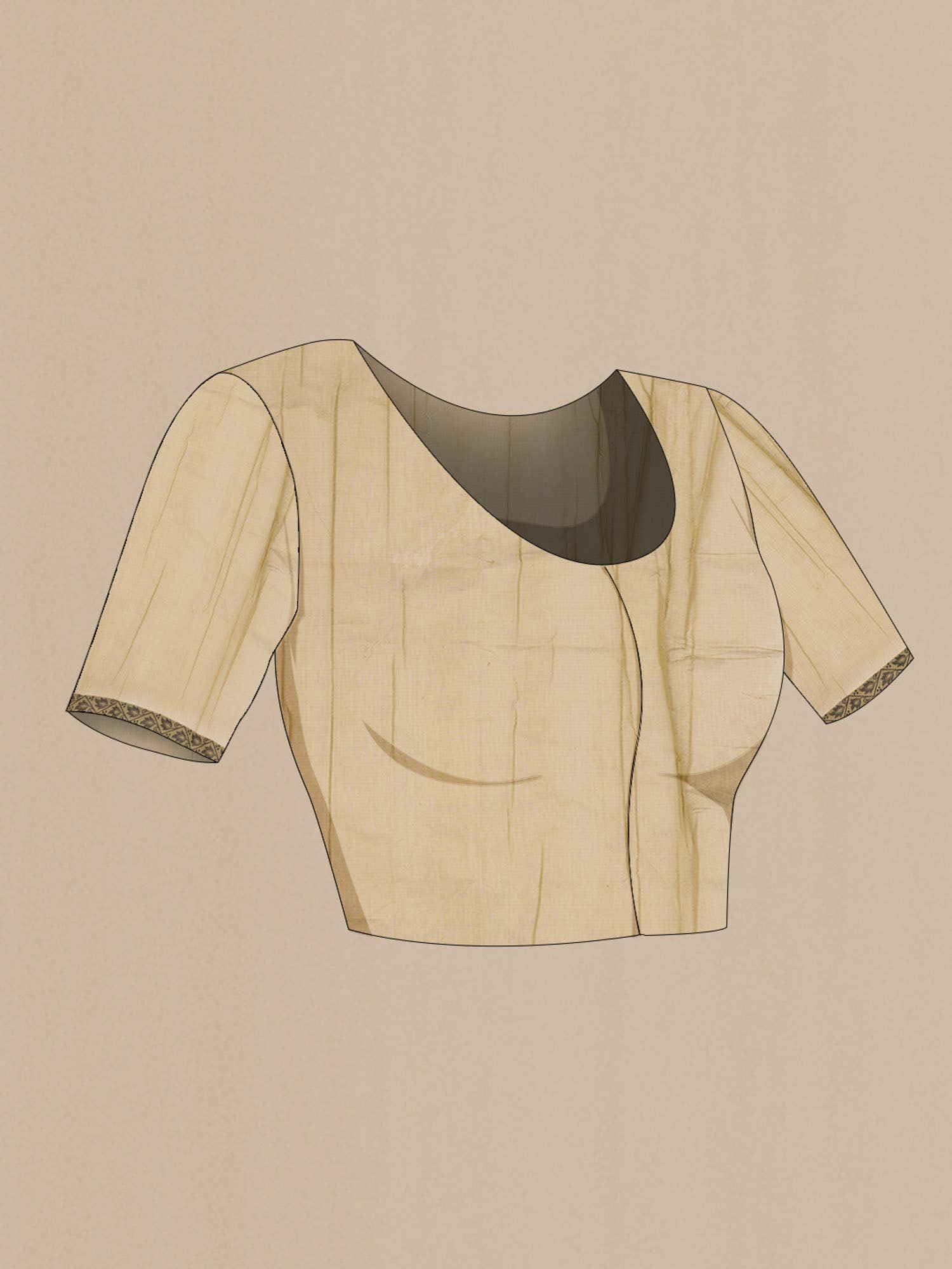 Brown Blended Kota Cotton Saree