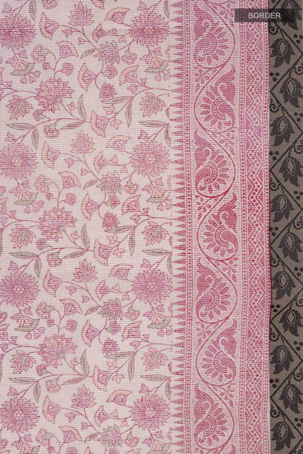 Brown Blended Kota Cotton Saree