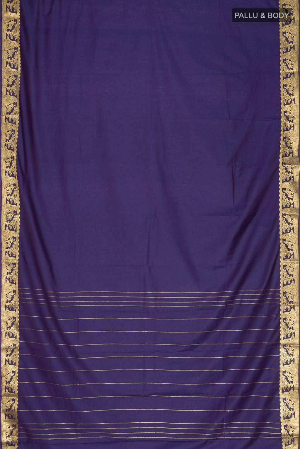 Navy Blue Blended Kalyani Cotton Saree