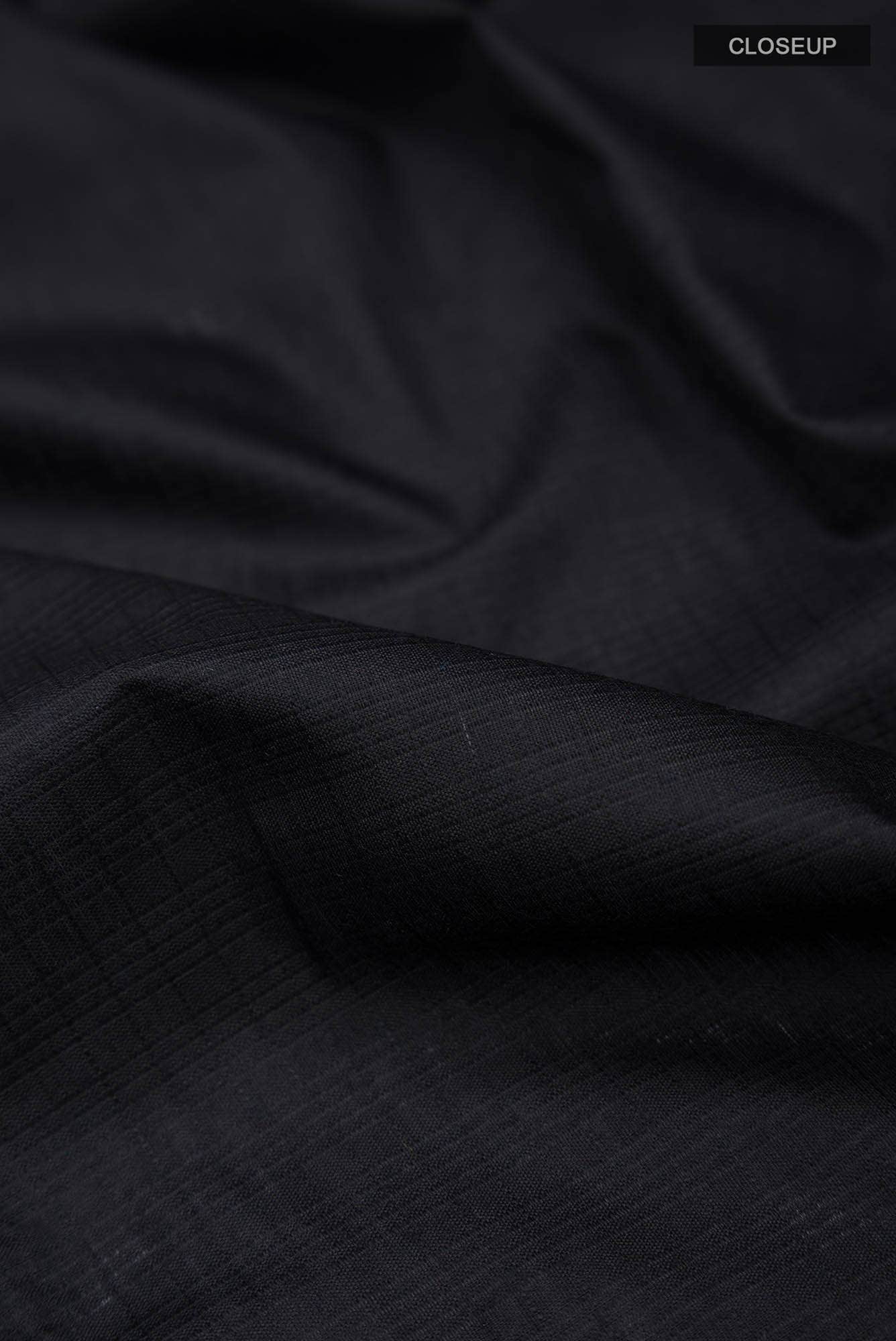 Black Blended Kalyani Cotton Saree