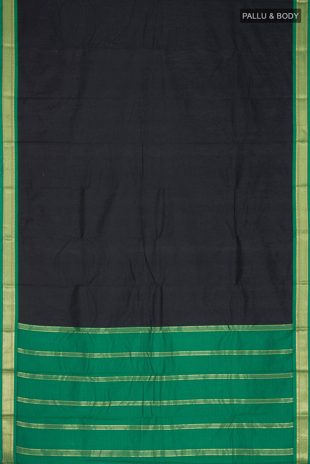 Black Blended Kalyani Cotton Saree