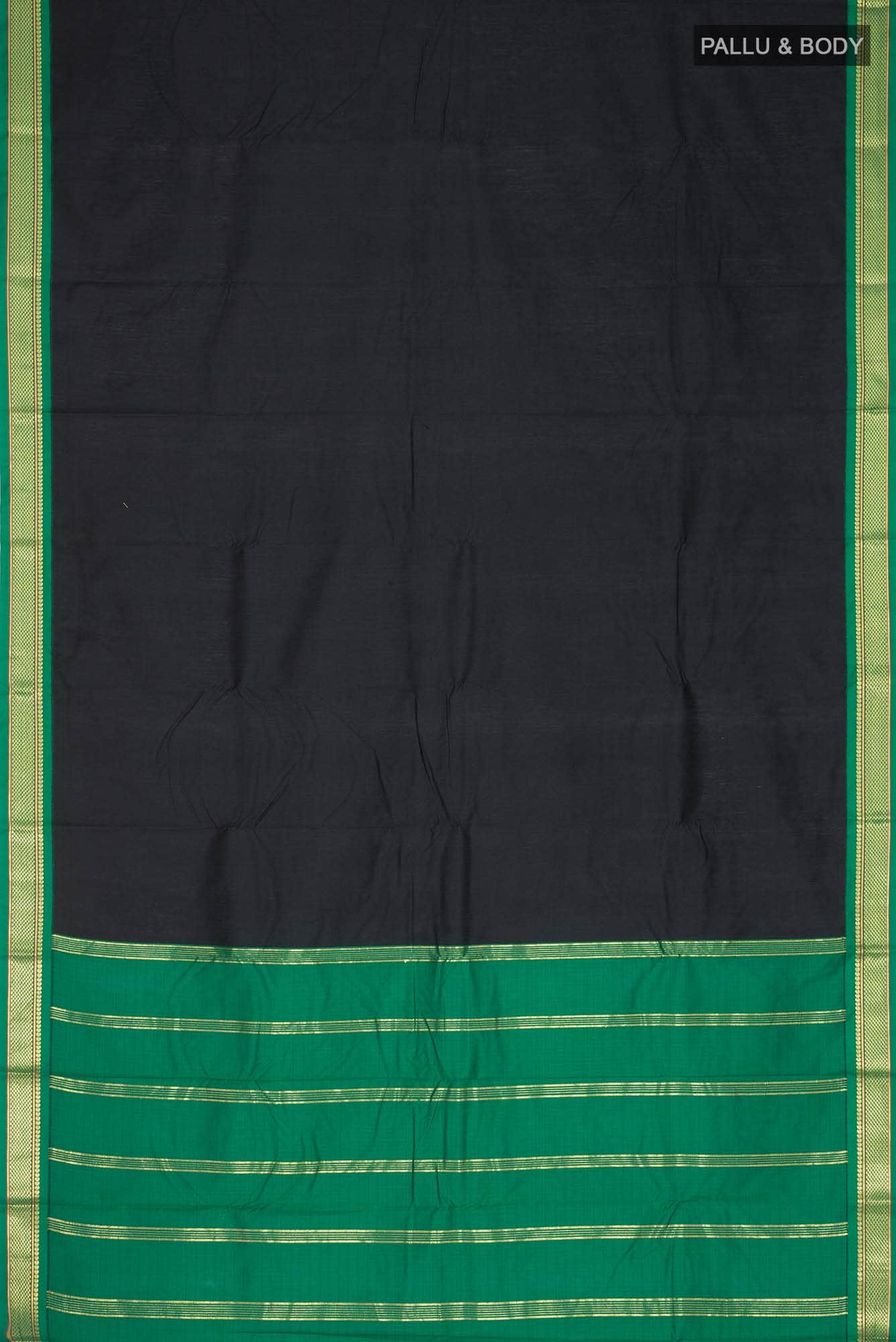 Black Blended Kalyani Cotton Saree