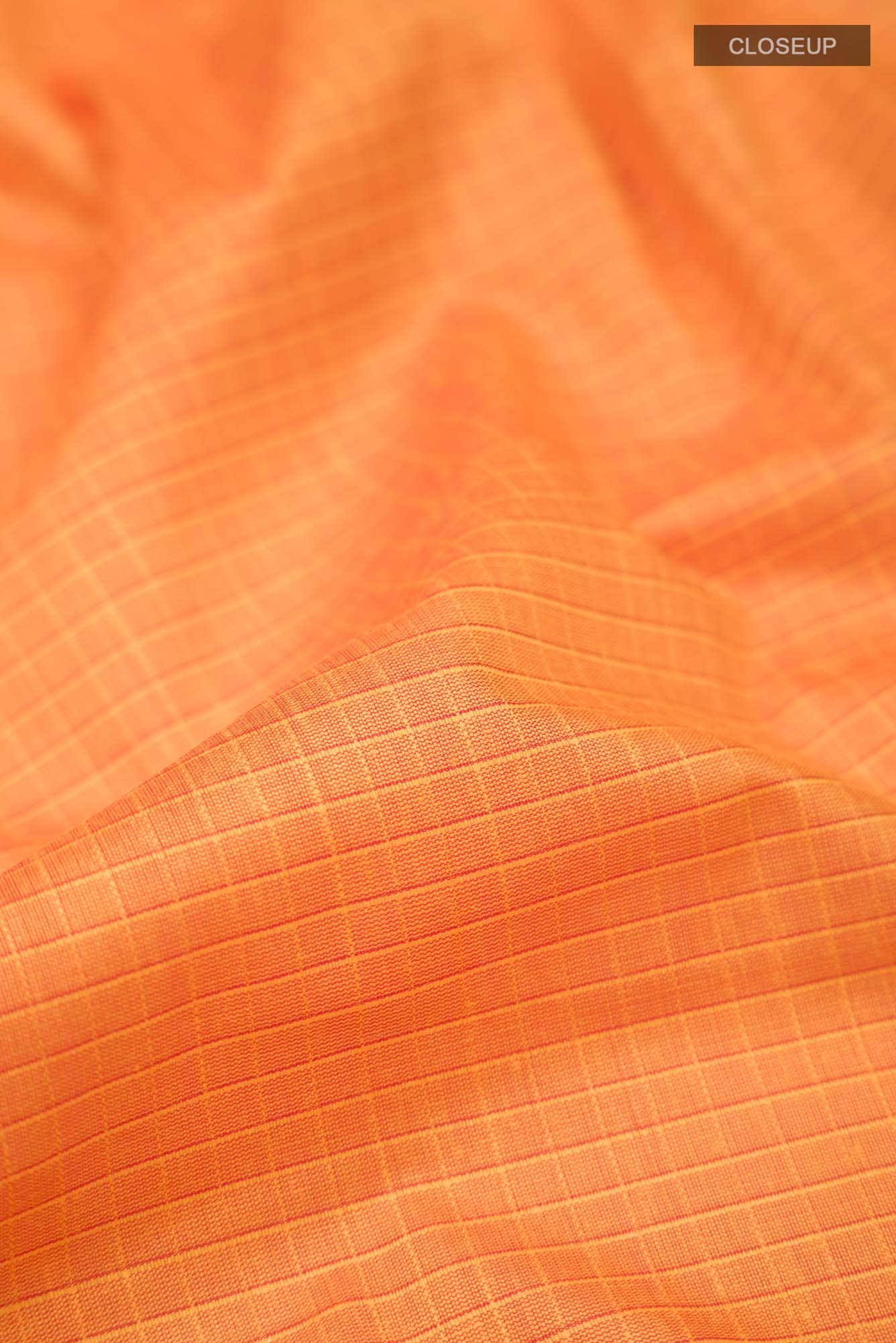 Orange Kalyani Cotton Saree with Zari Border
