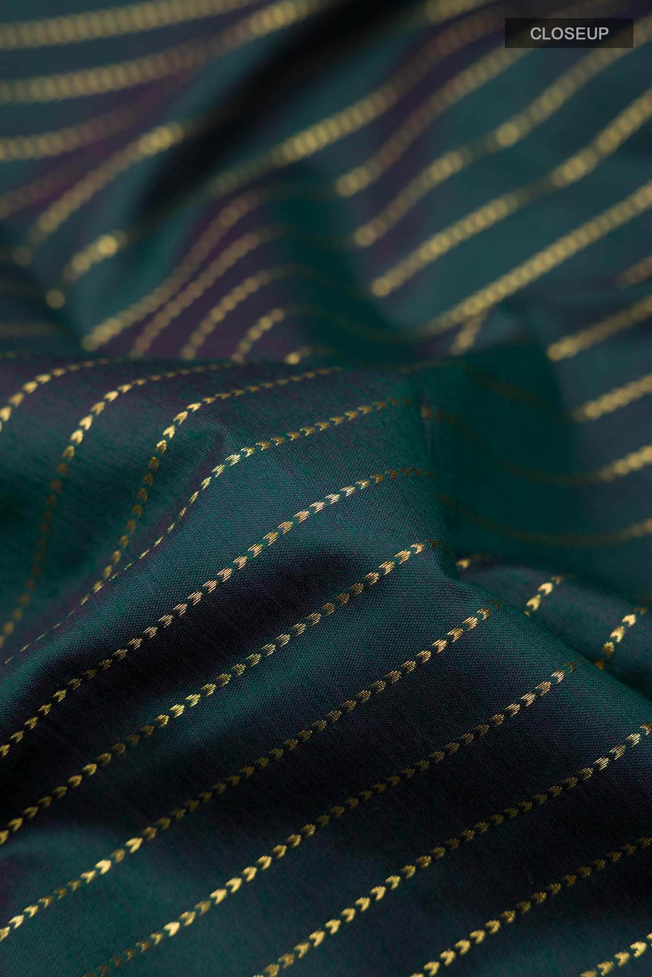 Green Kalyani Cotton Saree with Baluchari Zari Border