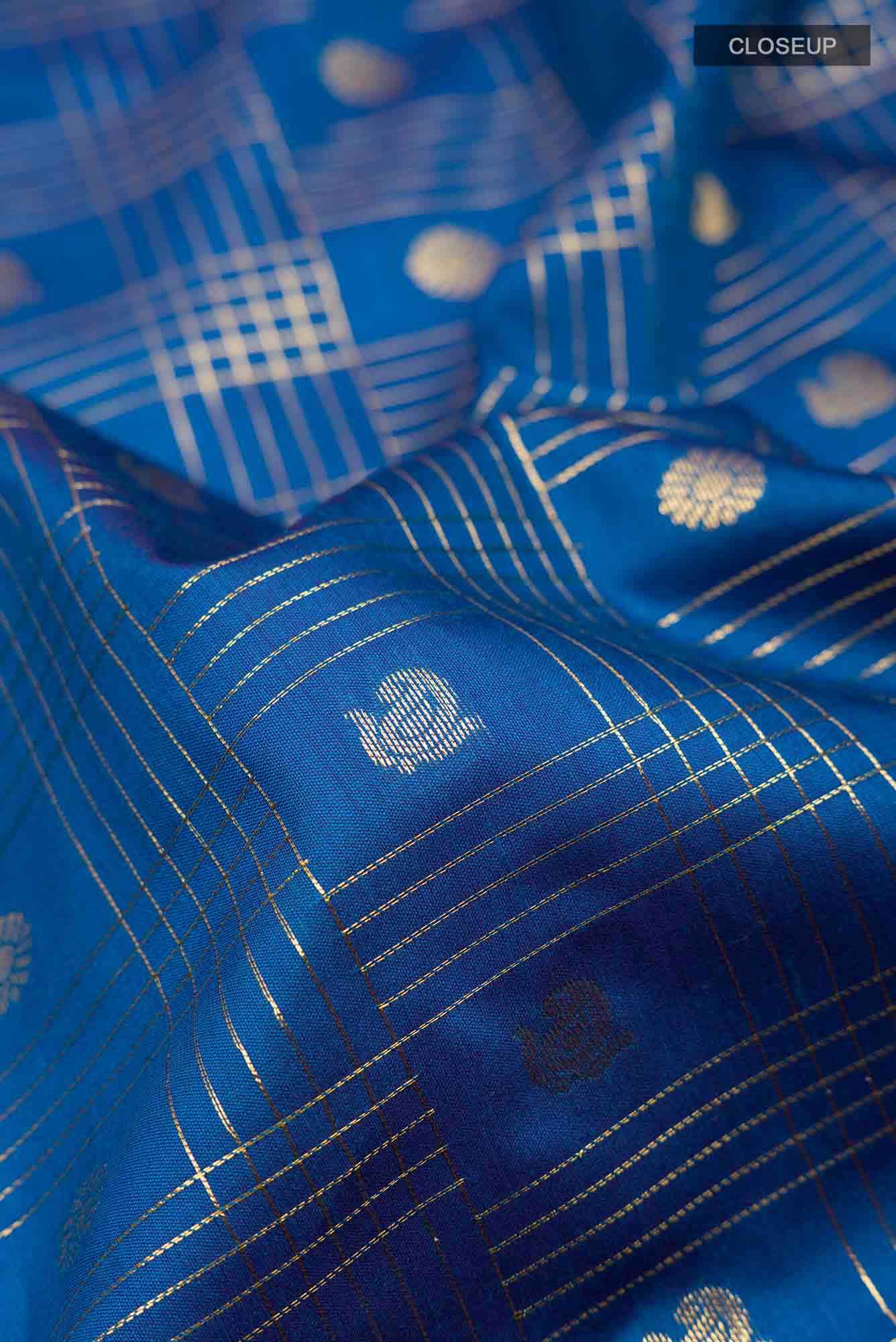 Blue Kalyani Cotton Saree