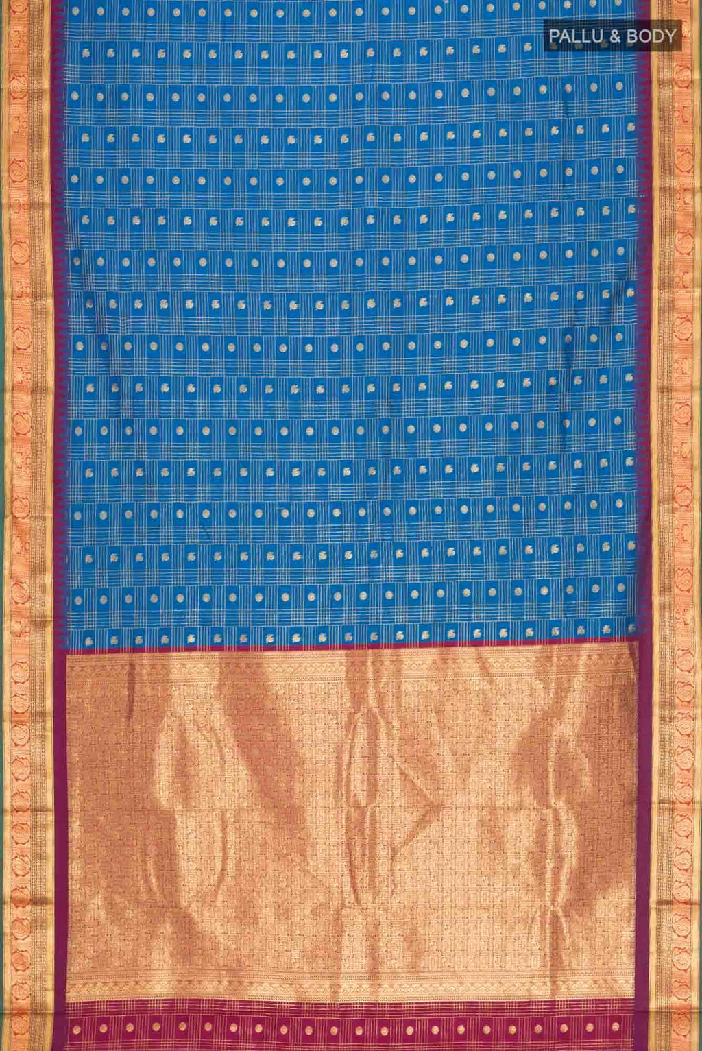 Blue Kalyani Cotton Saree