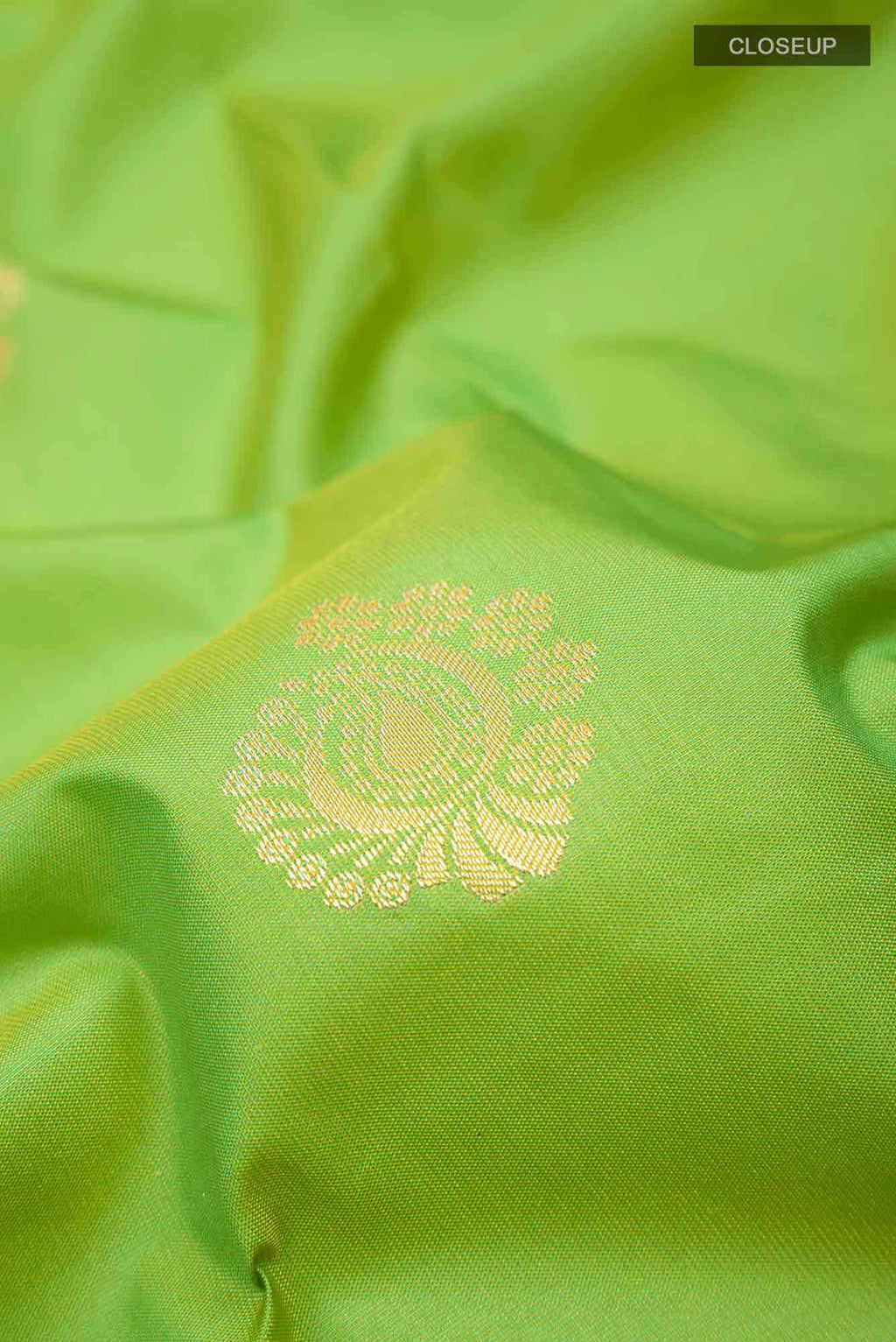Parrot Green Art Silk Saree With Zari Border