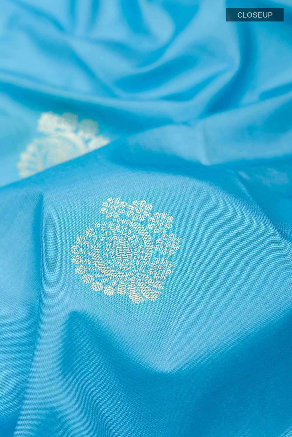 Blue Art Silk Saree With Zari Border