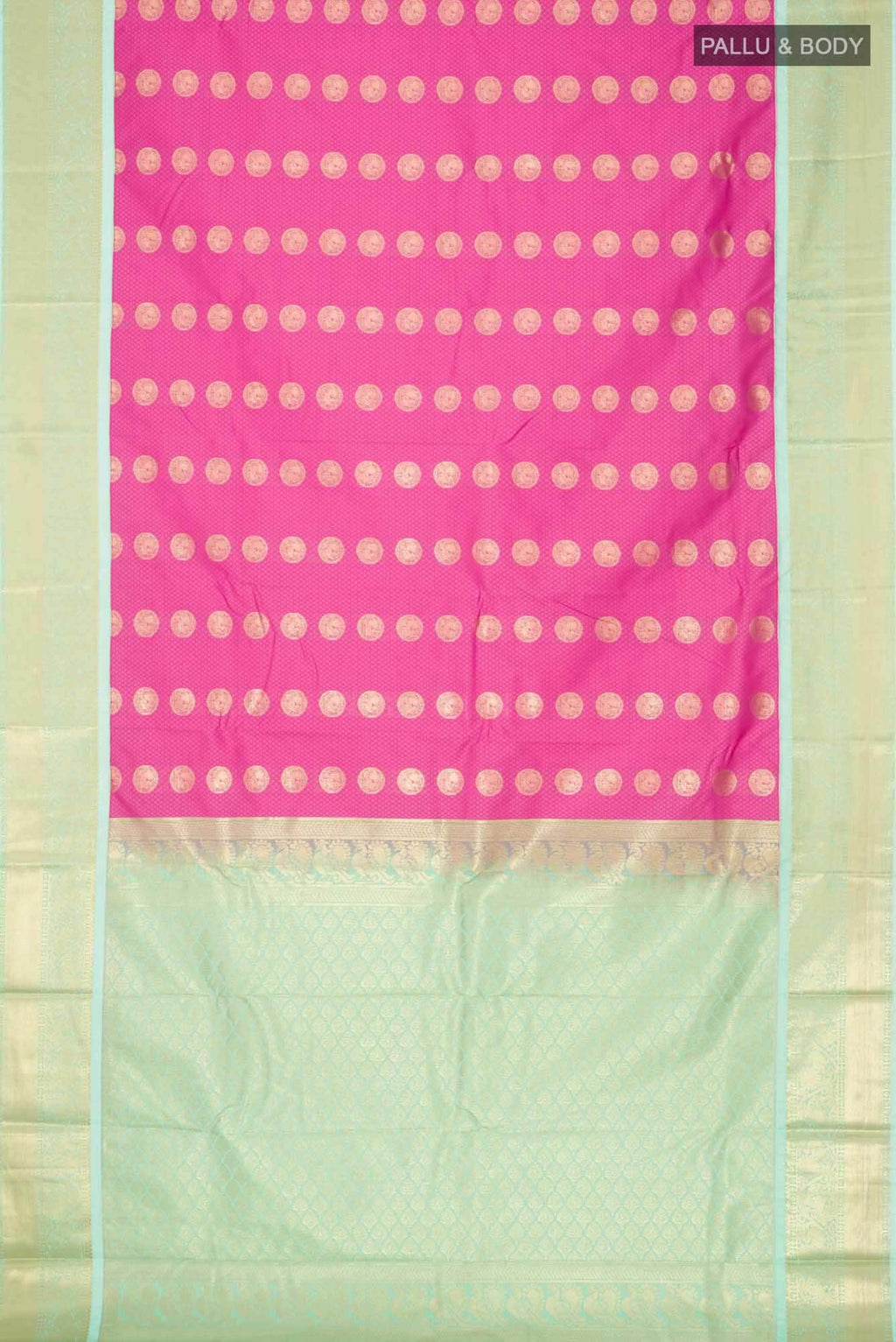 Pink Art Silk Zari Butta Saree with Contrast Border