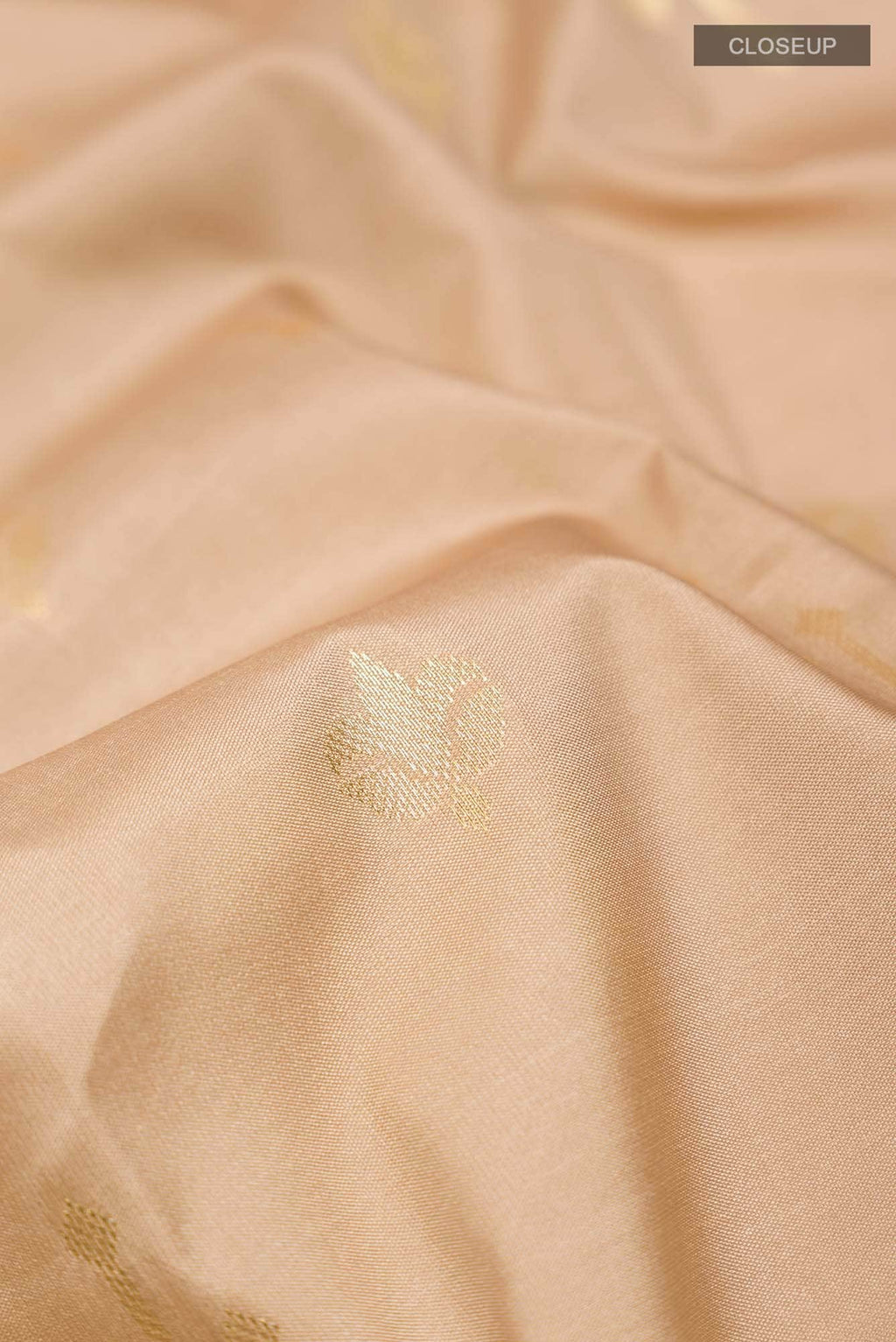 Beige Zari Butta Art Silk Saree with Rich Border