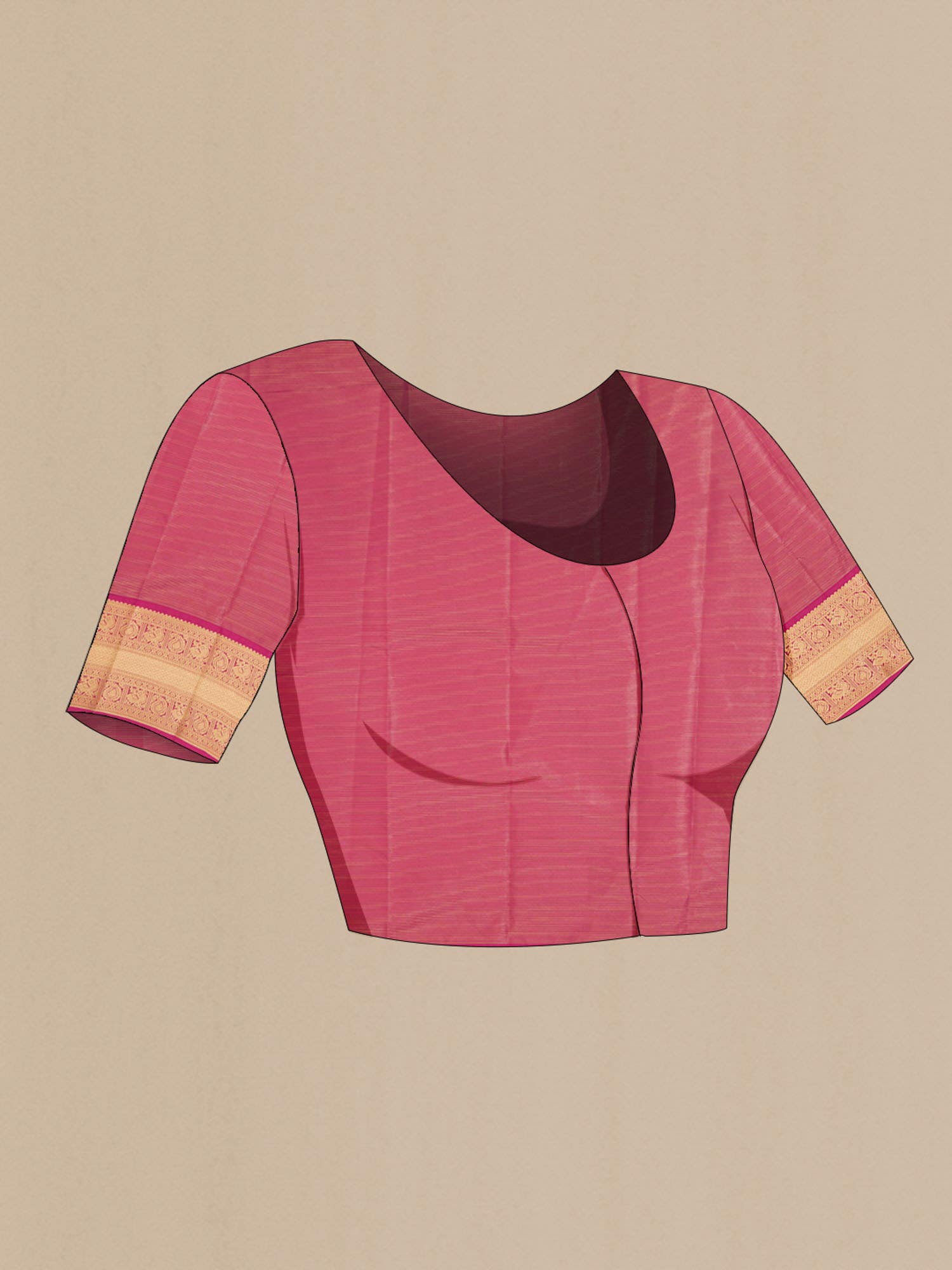 Beige Art Silk Saree with Rich Border