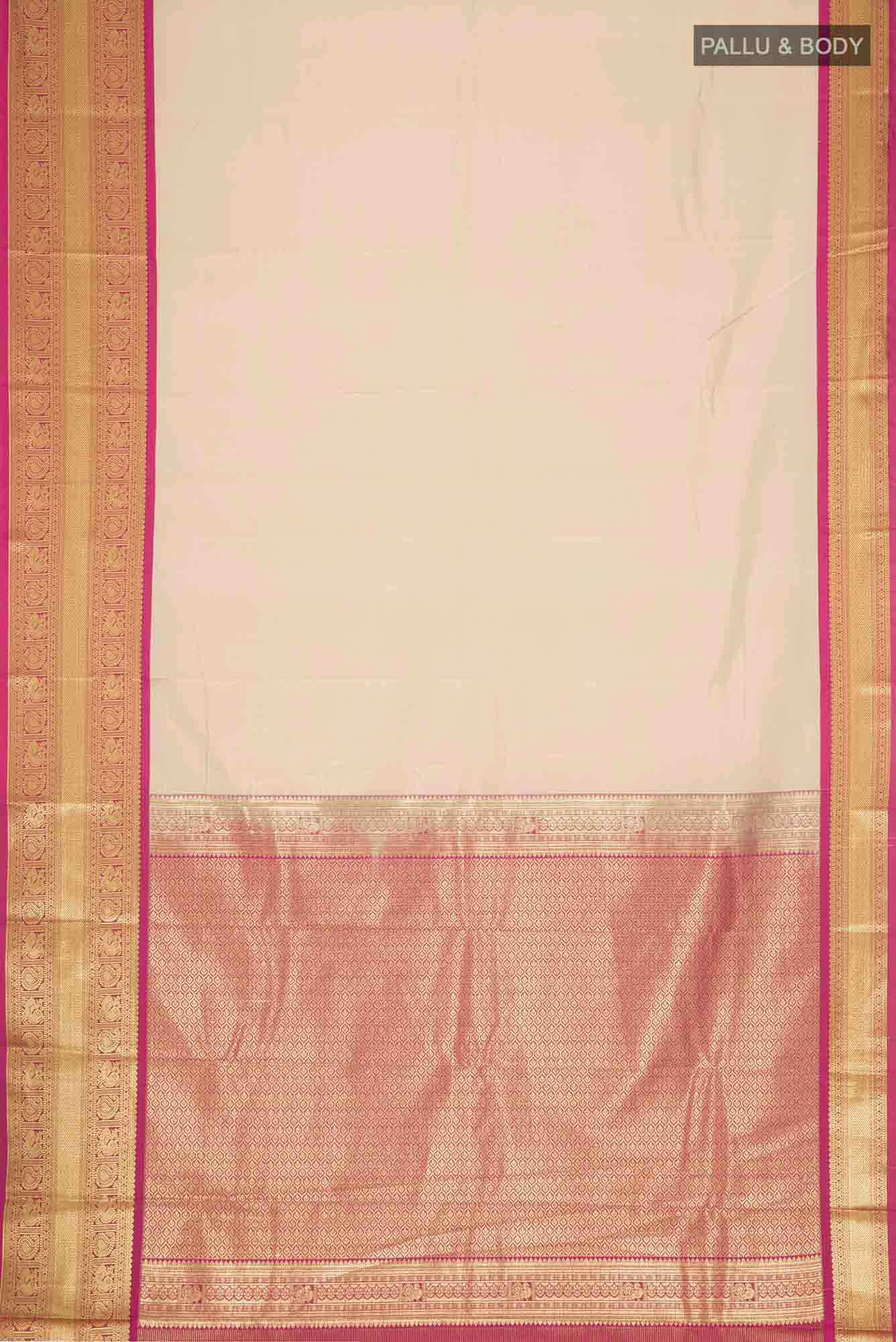 Beige Art Silk Saree with Rich Border