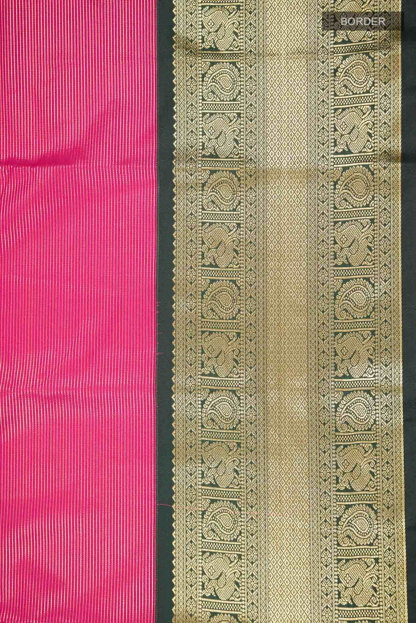 Pink Art Silk Saree with Rich Border