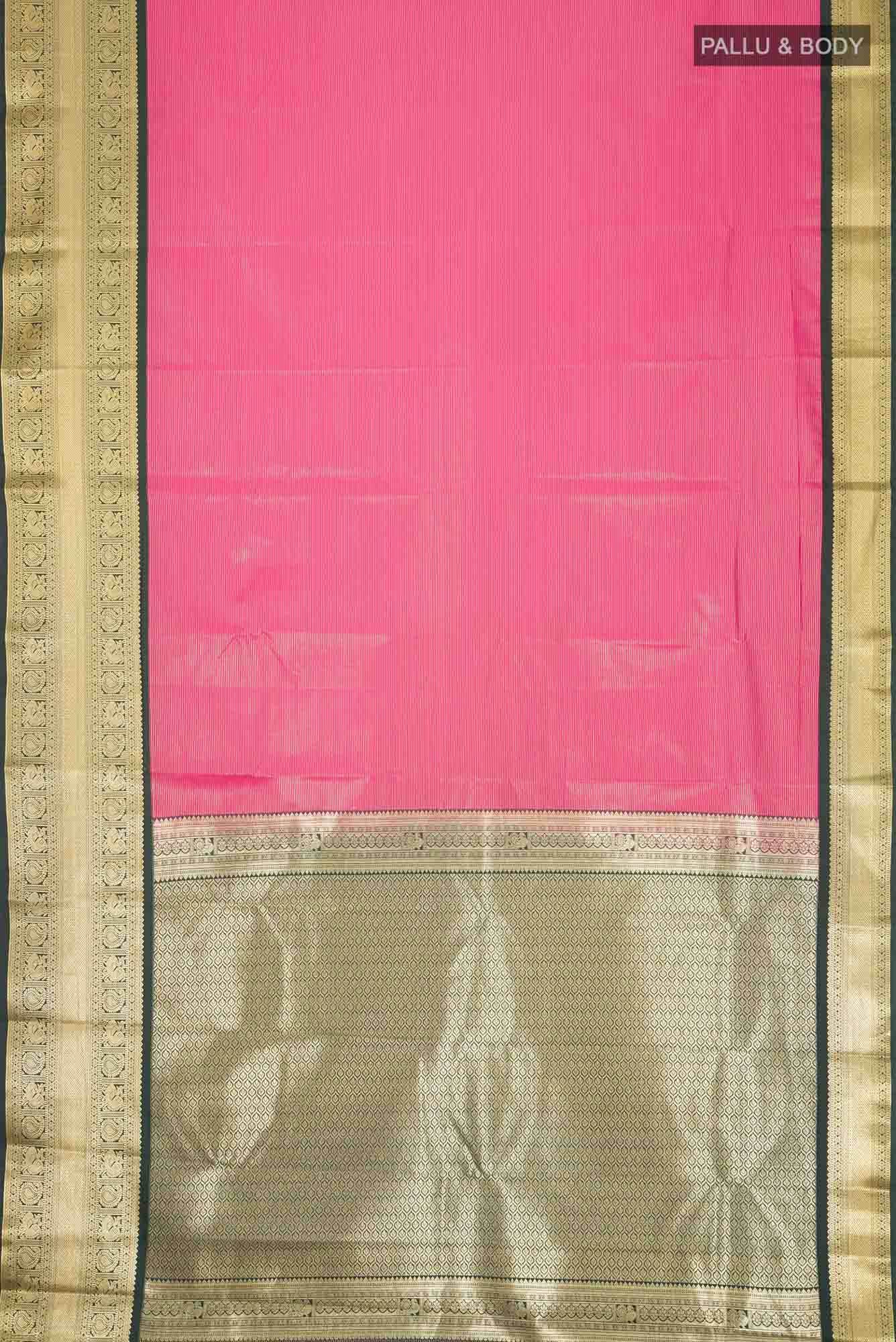 Pink Art Silk Saree with Rich Border