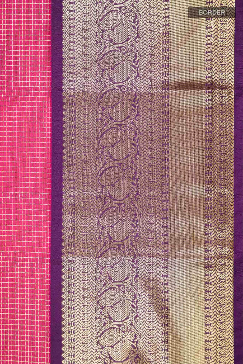 Pink Art Silk Saree with Rich Border