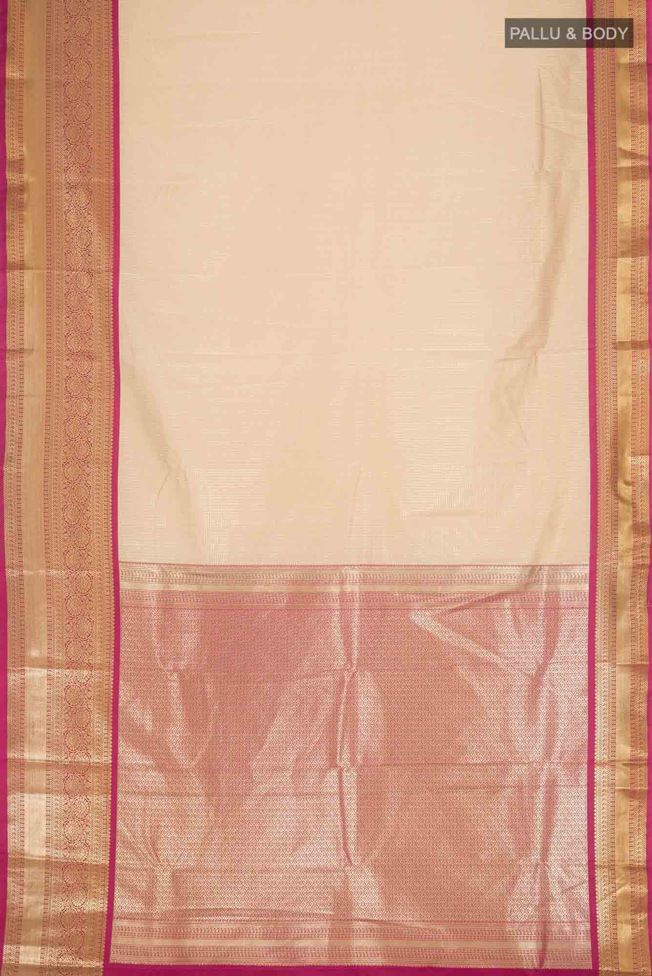 Beige Art Silk Saree with Rich Border