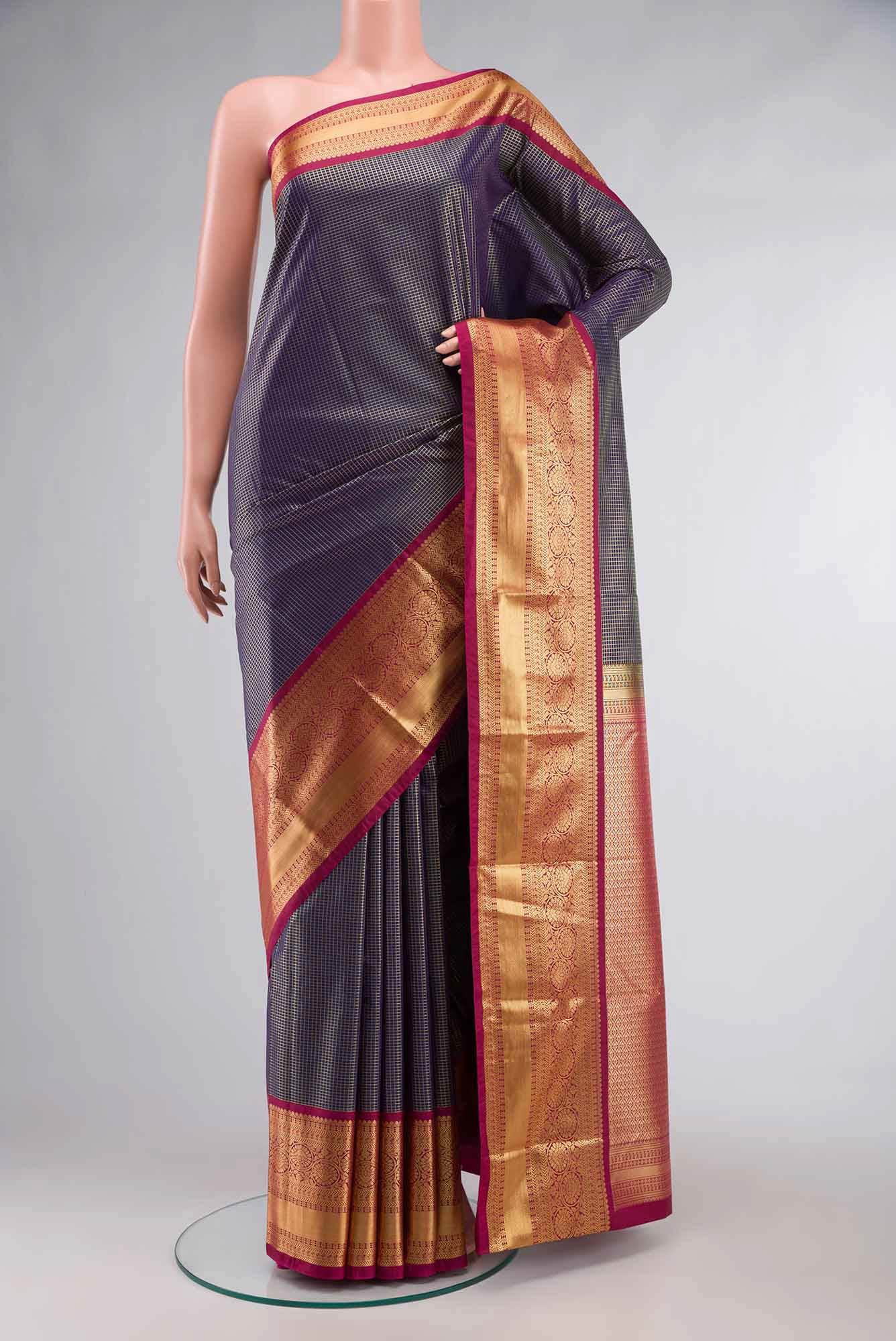 Blue Art Silk Saree with Rich Border