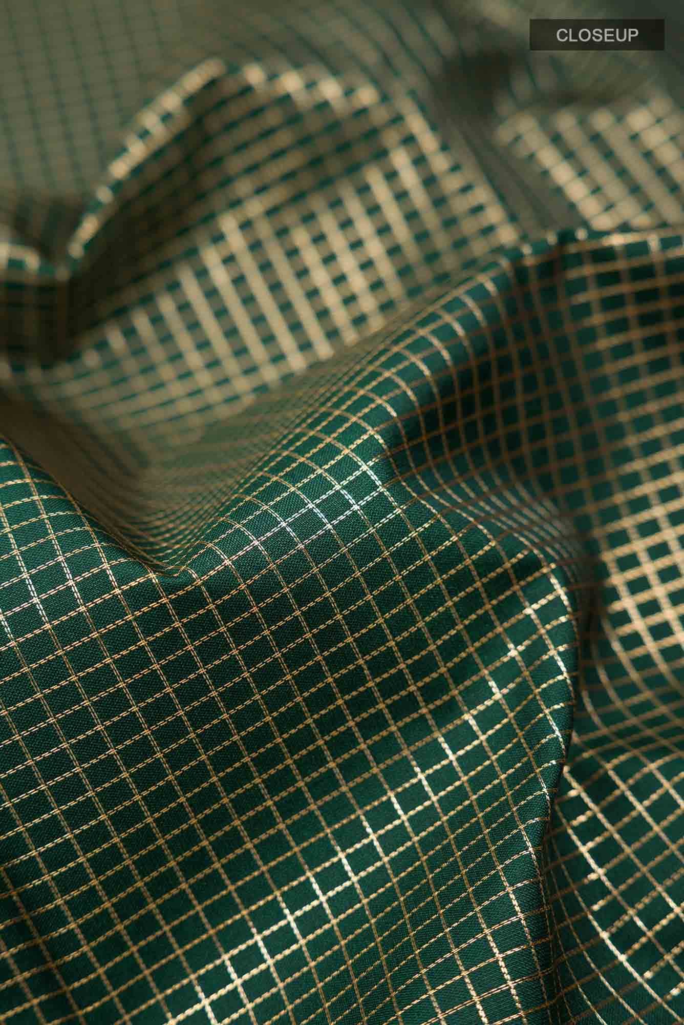 Bottle Green Art Silk Saree with Rich Border