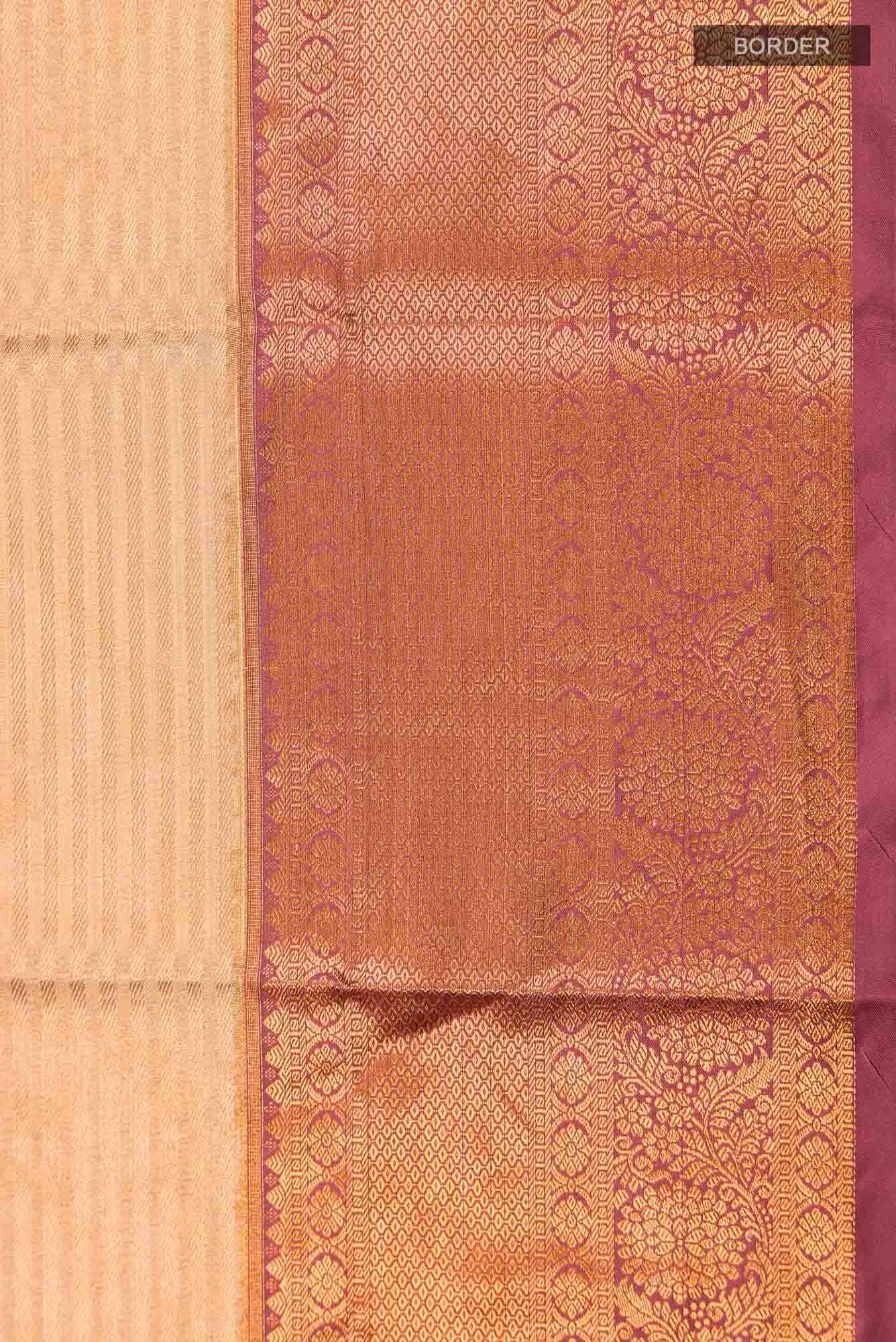 Gold Tissue Silk Saree with Zari Border