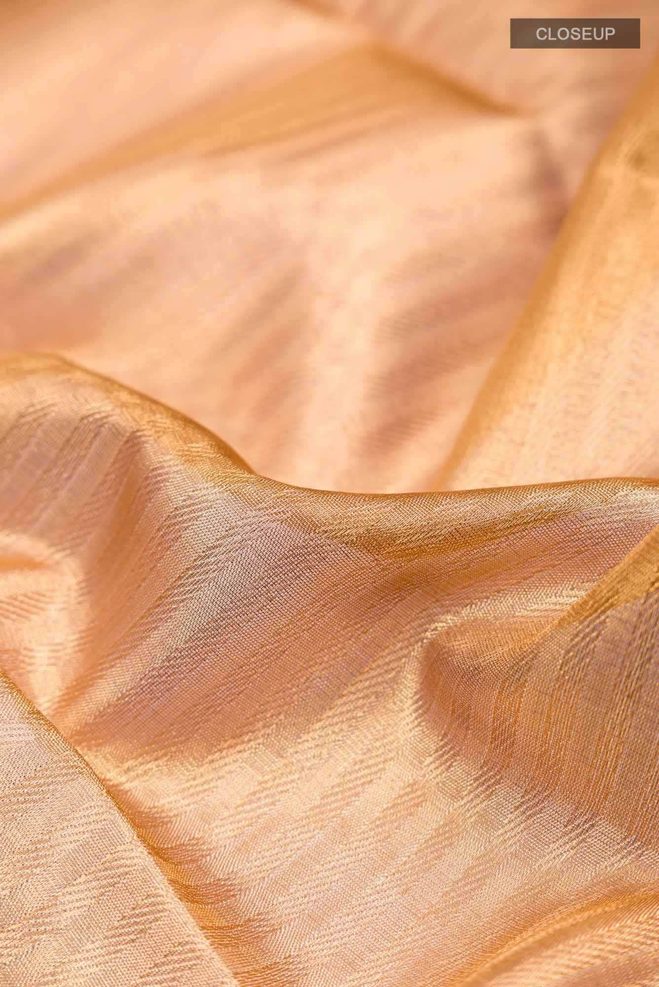 Gold Tissue Silk Saree with Zari Border