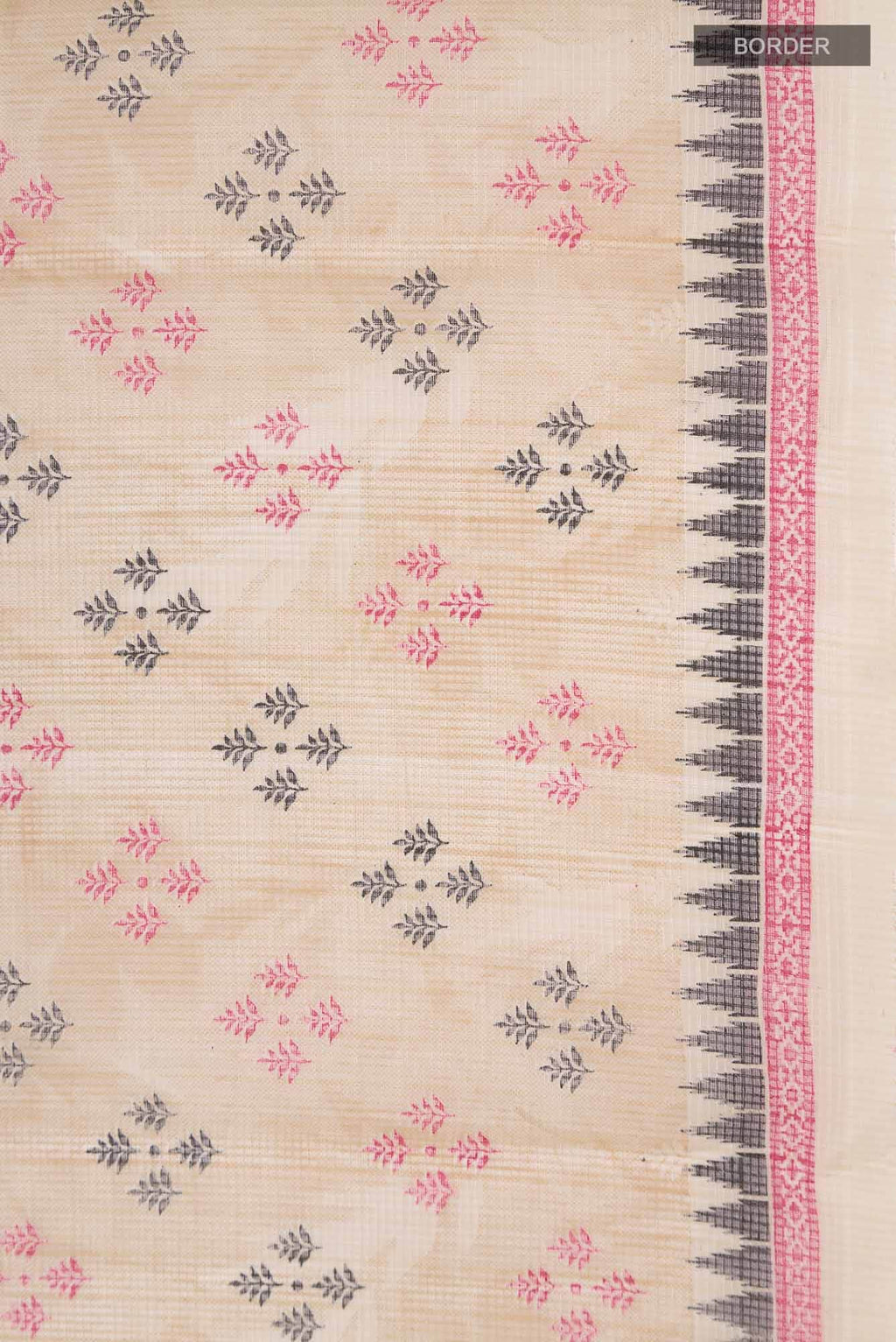 Beige Blended Kota Cotton Saree