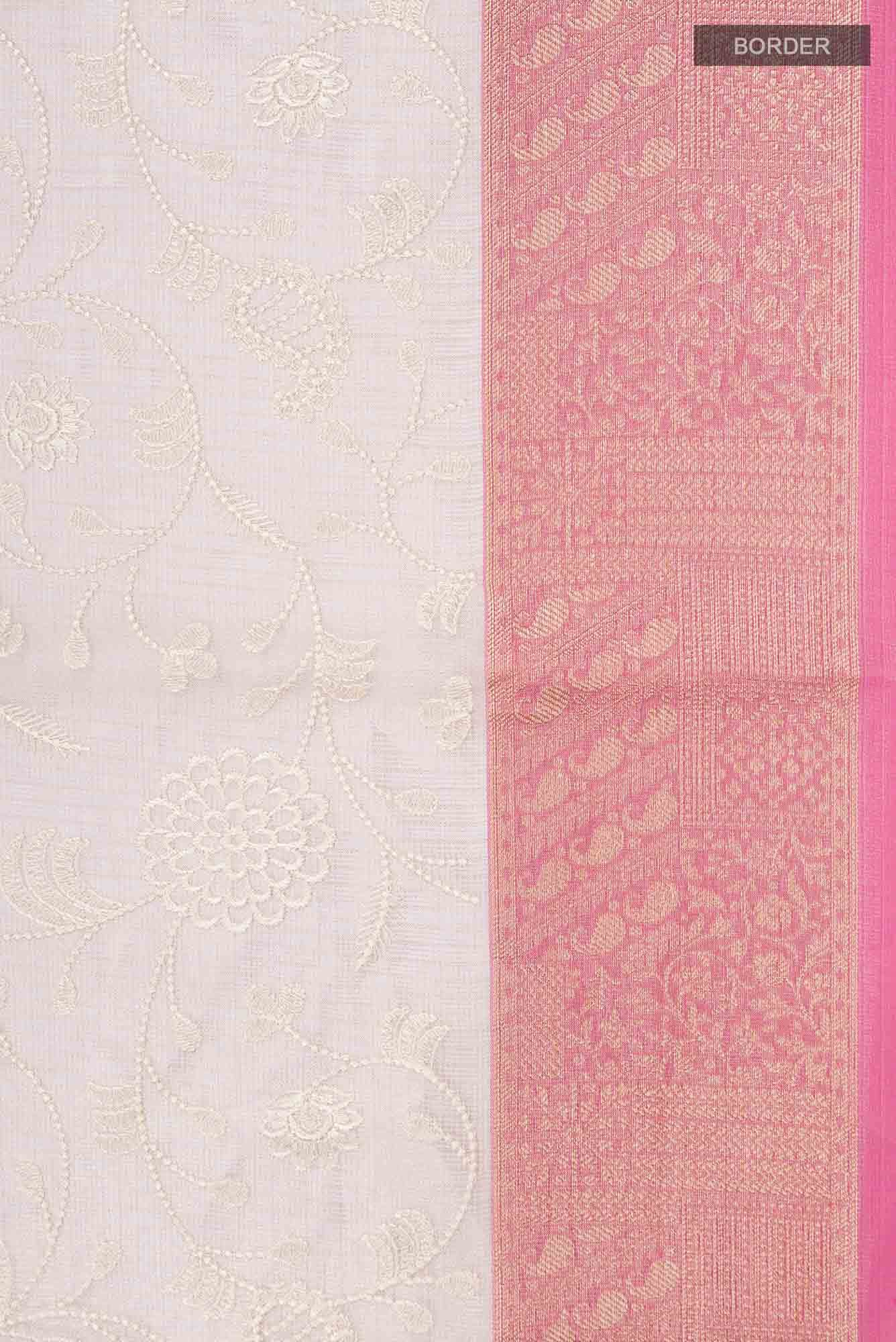 Beige Kota Cotton Saree